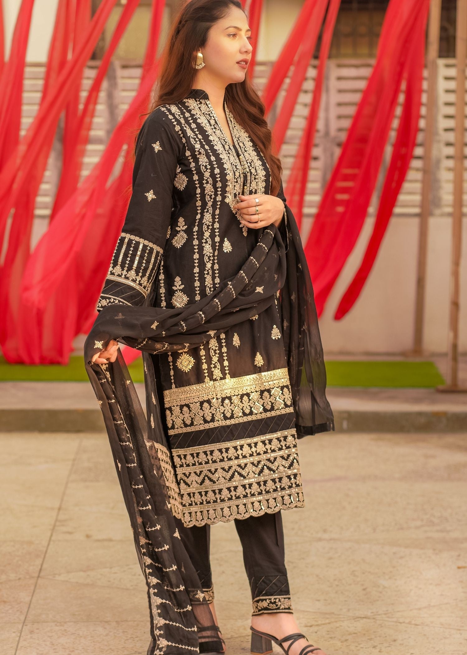 Al-Harir Apparel Royal Black Women 3pcs