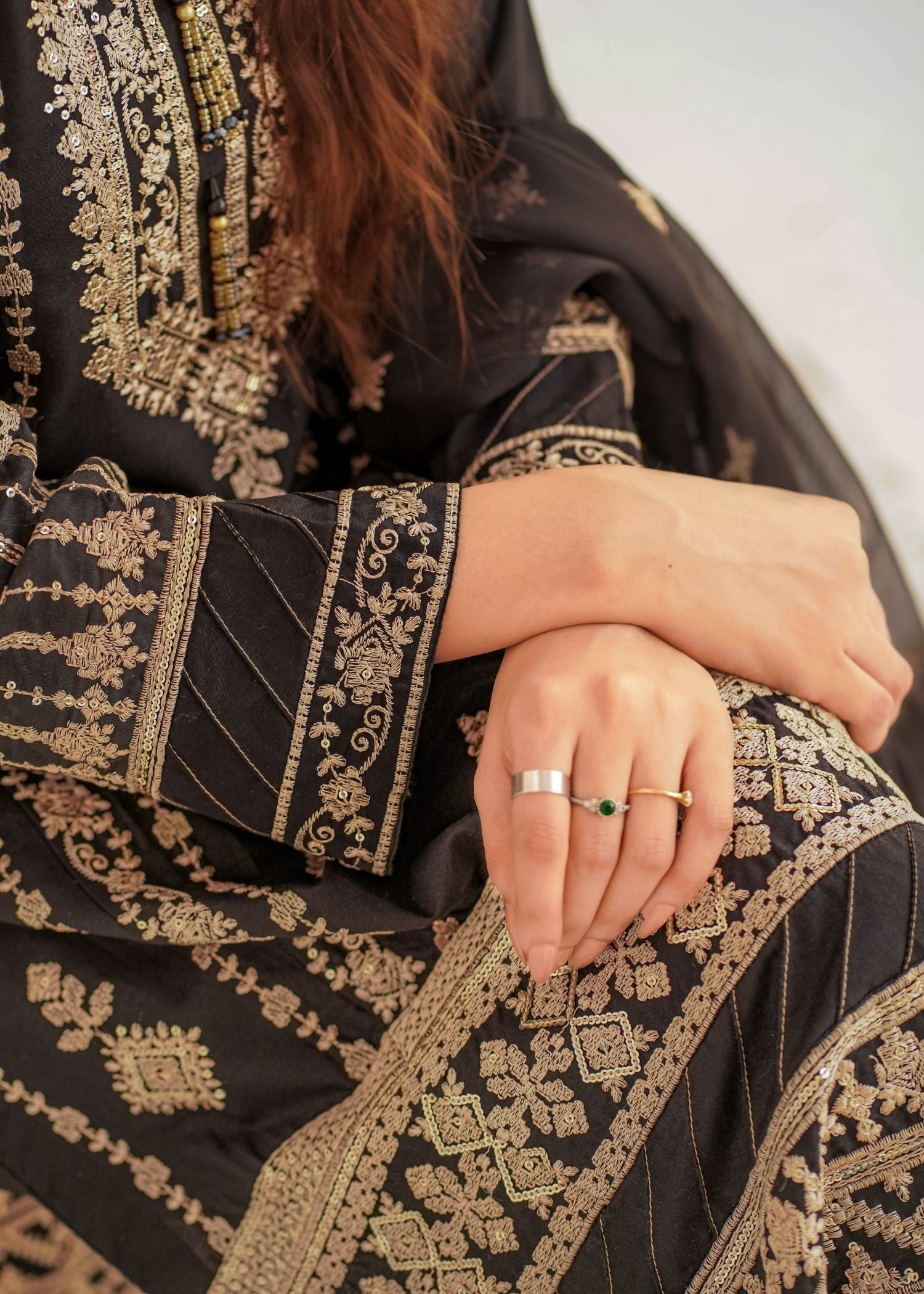 Al-Harir Apparel Royal Black Women 3pcs