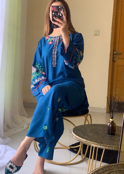 Chaudhary Arts Early bird skyblue Women 2pcs