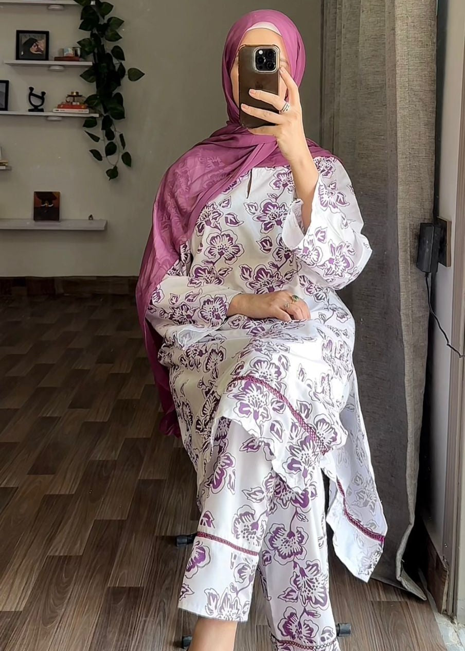 Chaudhary Arts Bloom Purple Women 2pcs