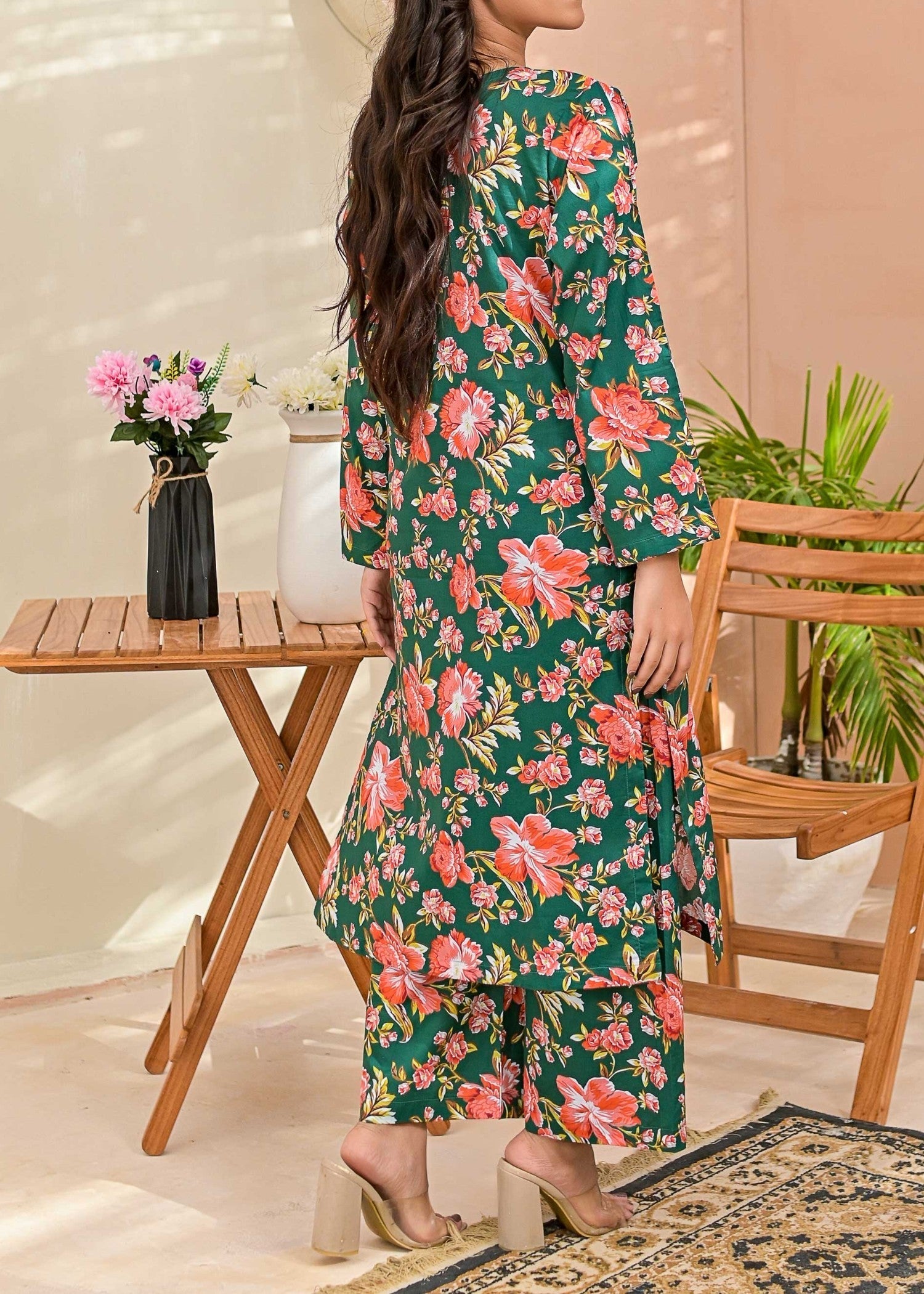 Pret Diaries Green Embroidered Women 2pcs