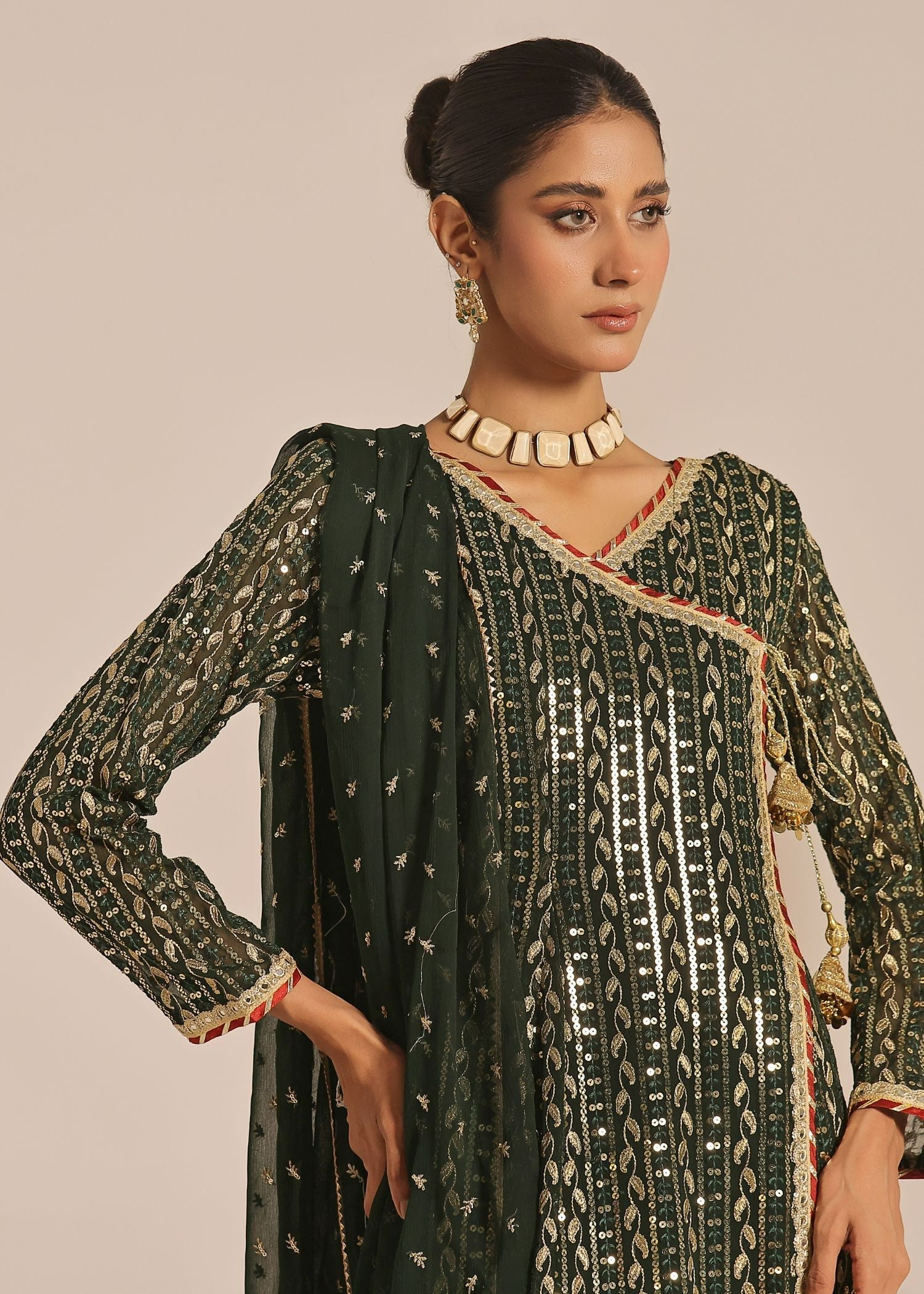 Ayesha Closet Resham Green Women 3pcs
