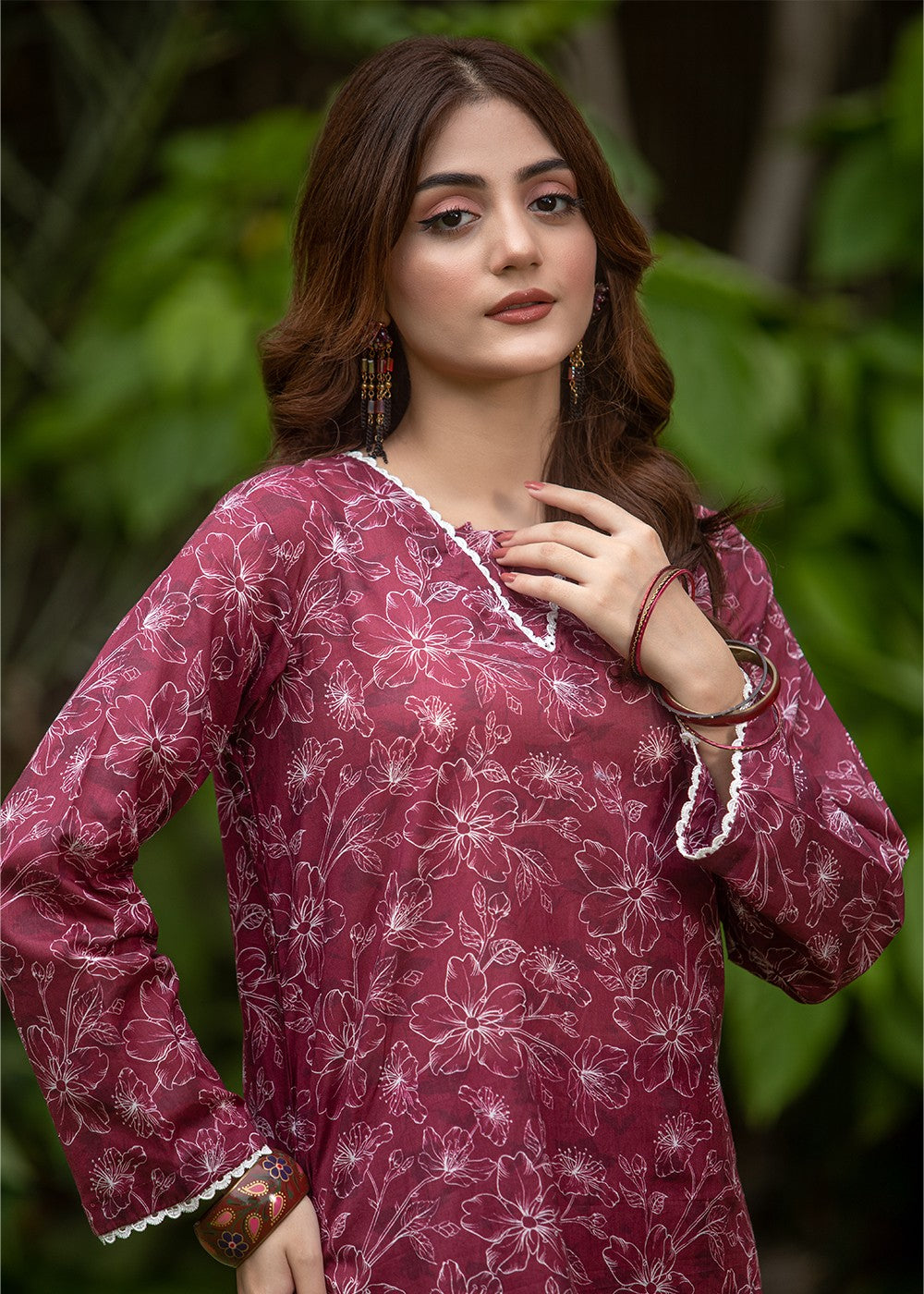 Aqs n Man Matching Separates Lawn Suit | AM 001 Women 2pcs