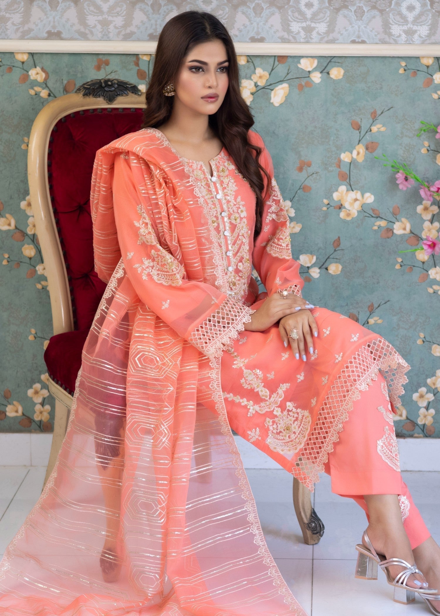 Polawn PD 23 203 AASHIYAAN FORMAL PRET ORGANZA COLLECTION Women 3pcs