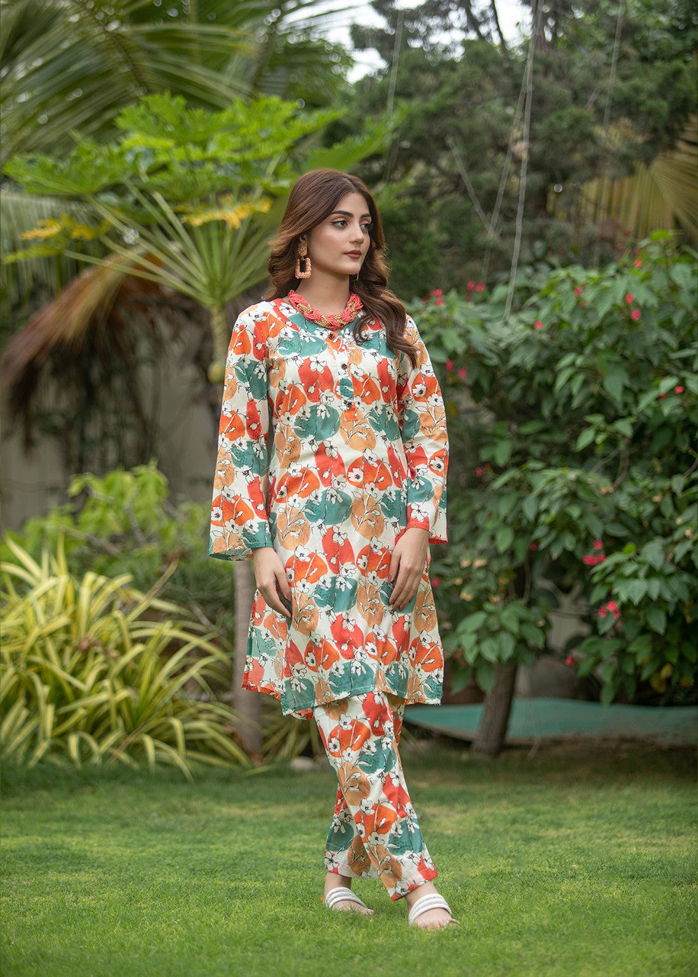Aqs n Man Matching Separates Lawn Suit | AM 002 Women 2pcs