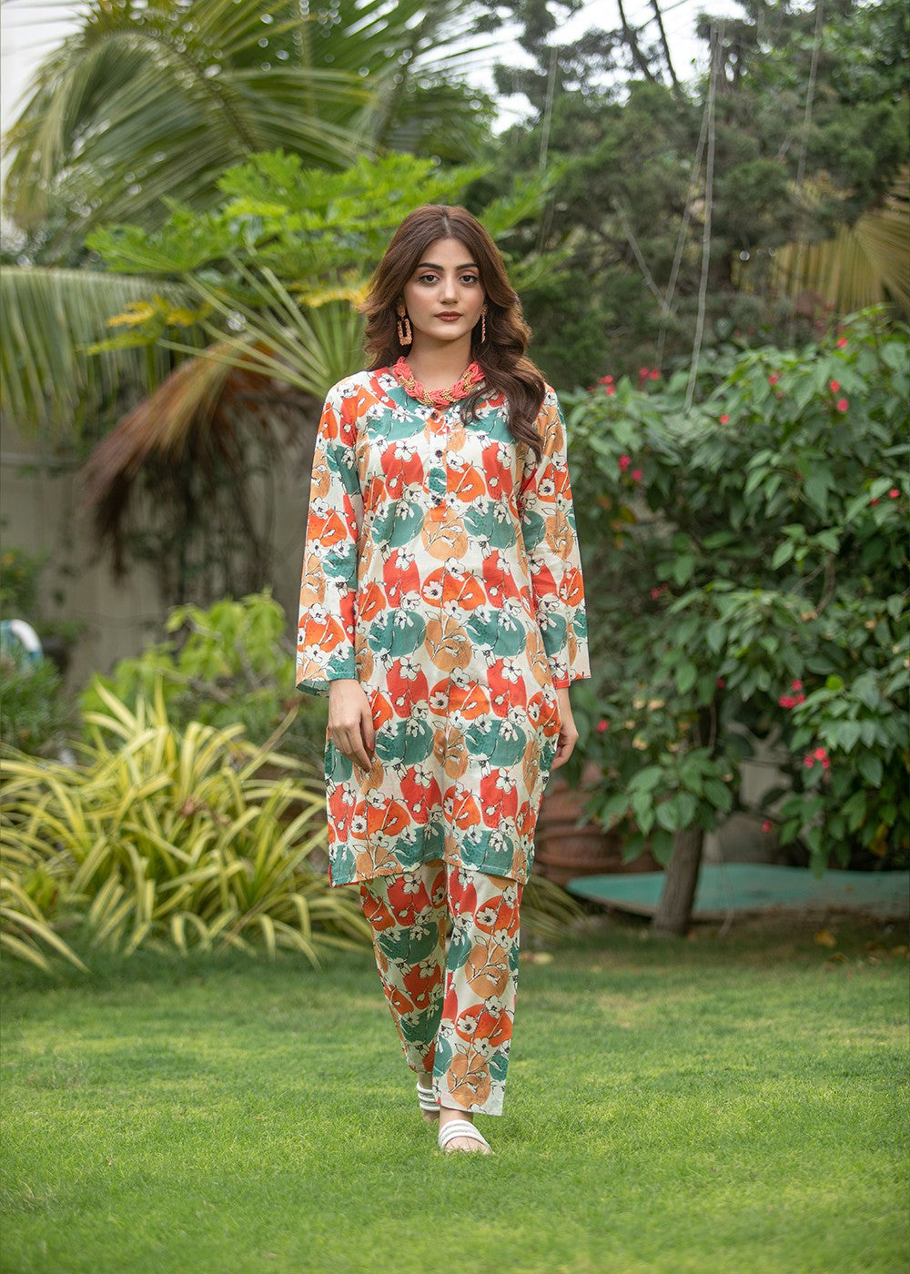 Aqs n Man Matching Separates Lawn Suit | AM 002 Women 2pcs