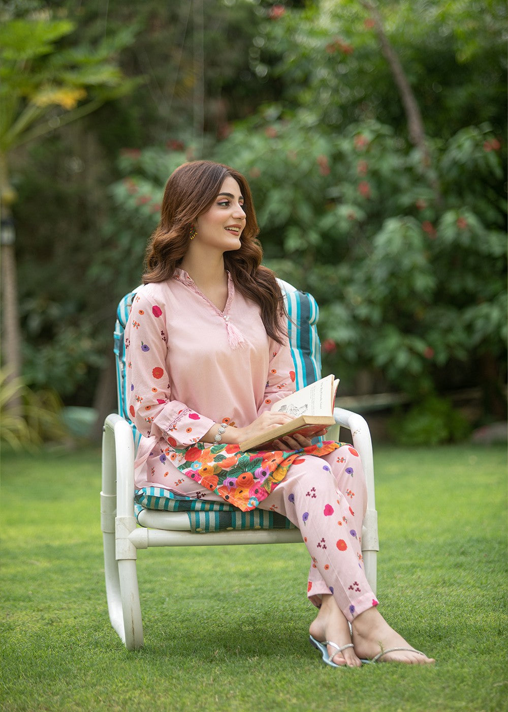 Aqs n Man Matching Separates Lawn Suit | AM 003 Women 2pcs