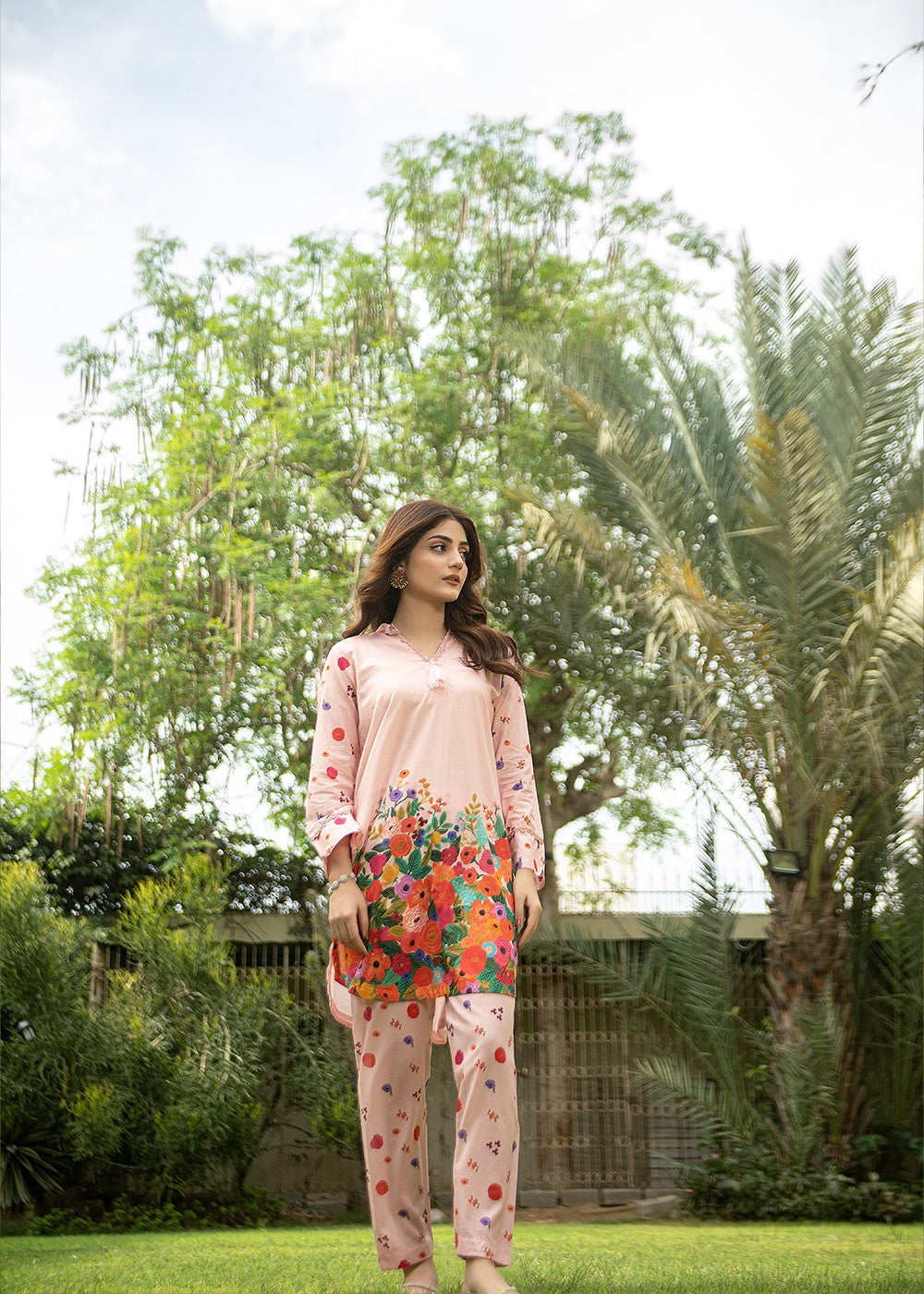 Aqs n Man Matching Separates Lawn Suit | AM 003 Women 2pcs