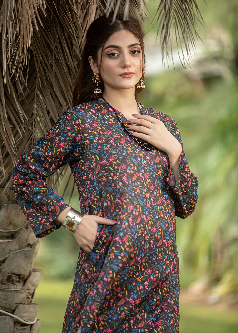 Aqs n Man Matching Separates Lawn Suit | AM 005 Women 2pcs