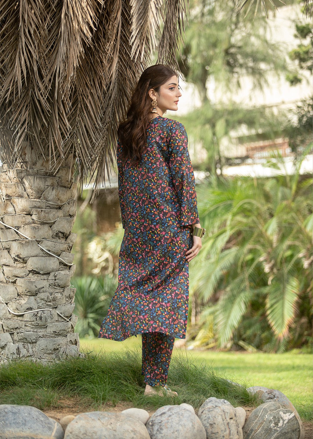 Aqs n Man Matching Separates Lawn Suit | AM 005 Women 2pcs