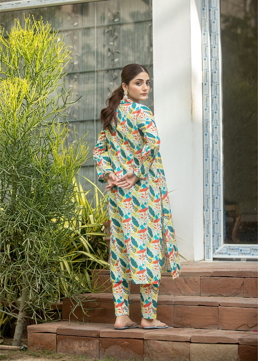 Aqs n Man Matching Separates Lawn Suit | AM 006 Women 2pcs