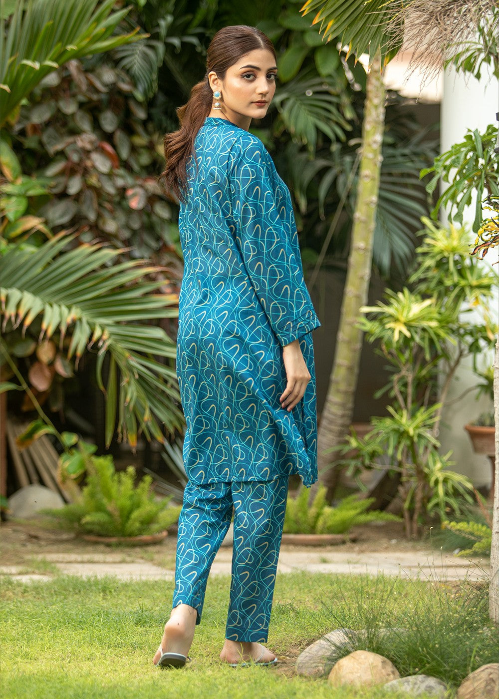 Aqs n Man Matching Separates Lawn Suit | AM 007 Women 2pcs