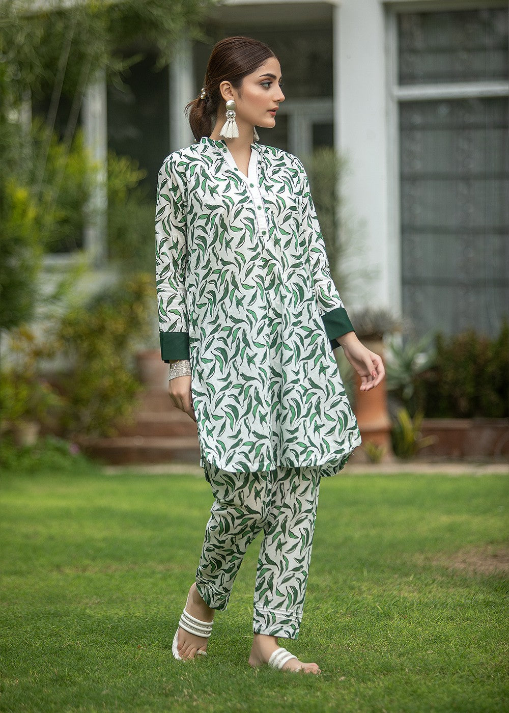 Aqs n Man Matching Separates Lawn Suit | AM 008 Women 2pcs