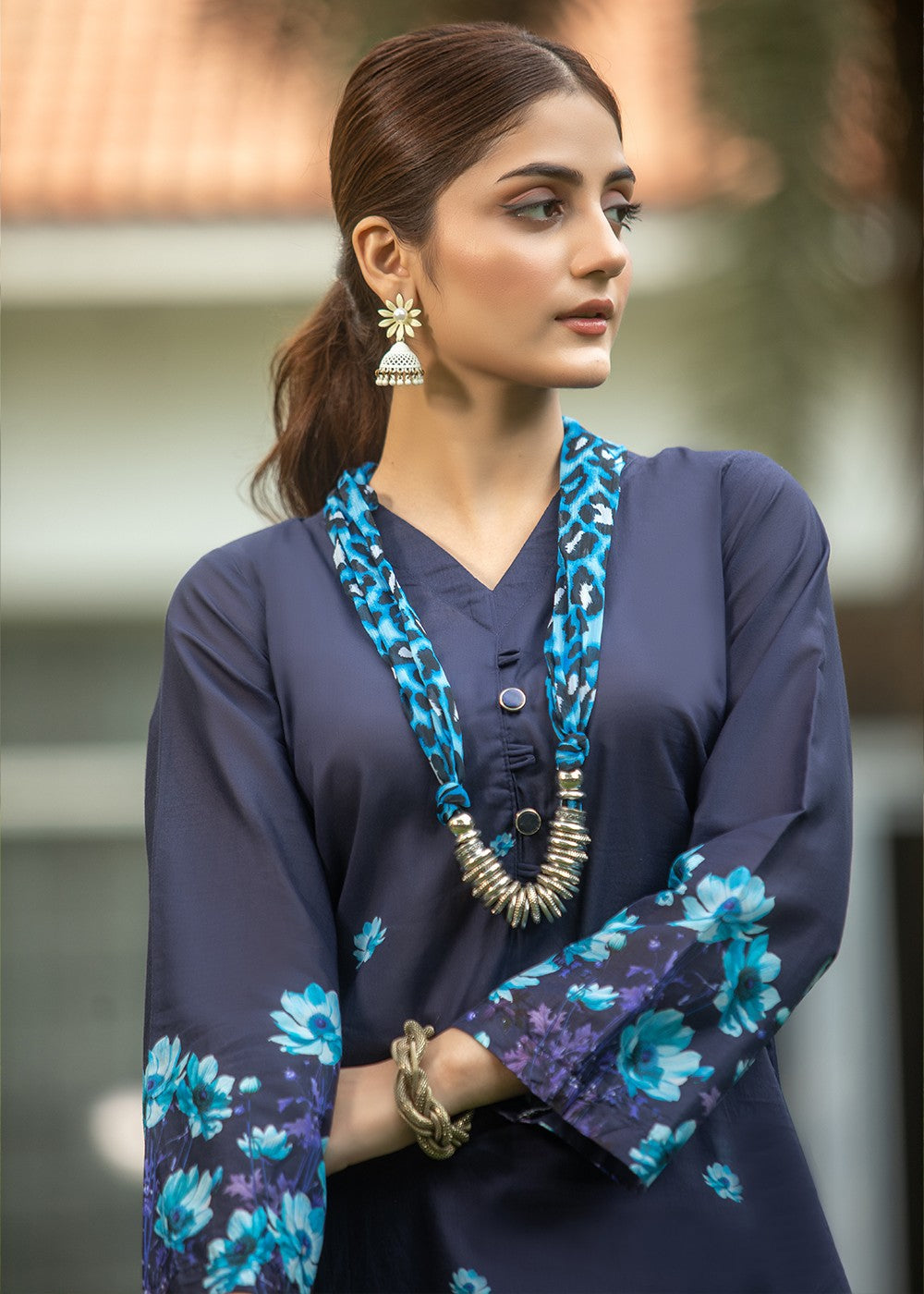 Aqs n Man Matching Separates Lawn Suit | AM 010 Women 2pcs