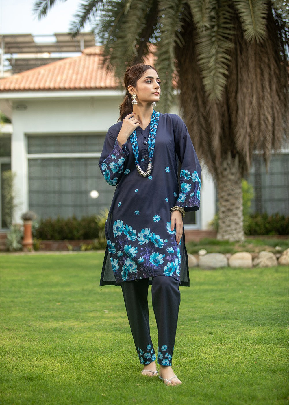 Aqs n Man Matching Separates Lawn Suit | AM 010 Women 2pcs