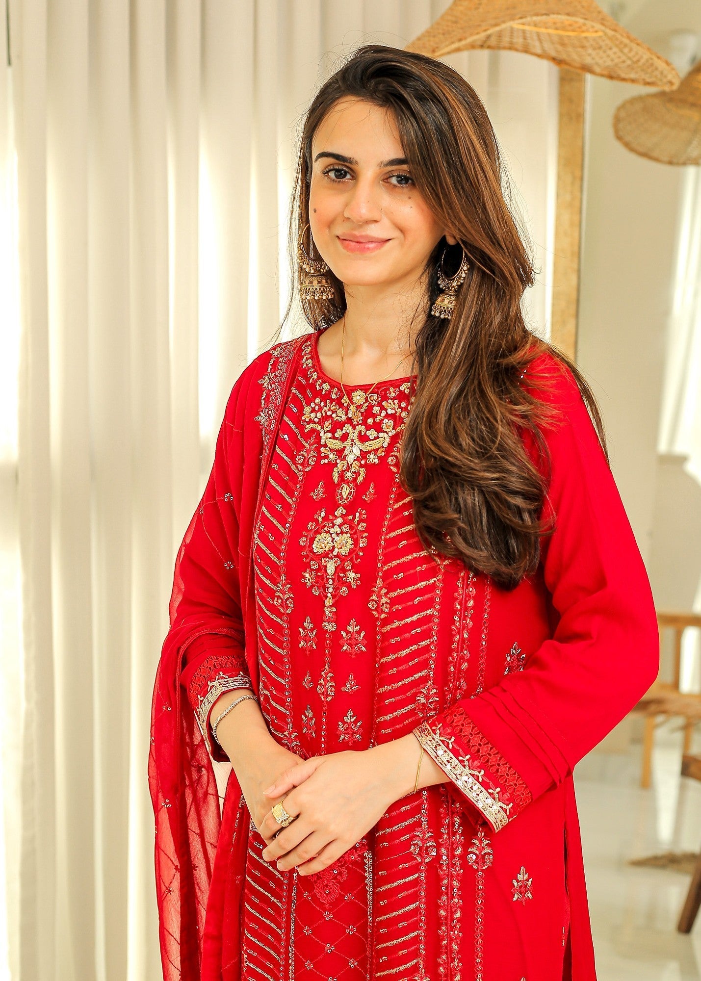 Rangeen Anaa Embroidered Chiffon Suit Women 3pcs