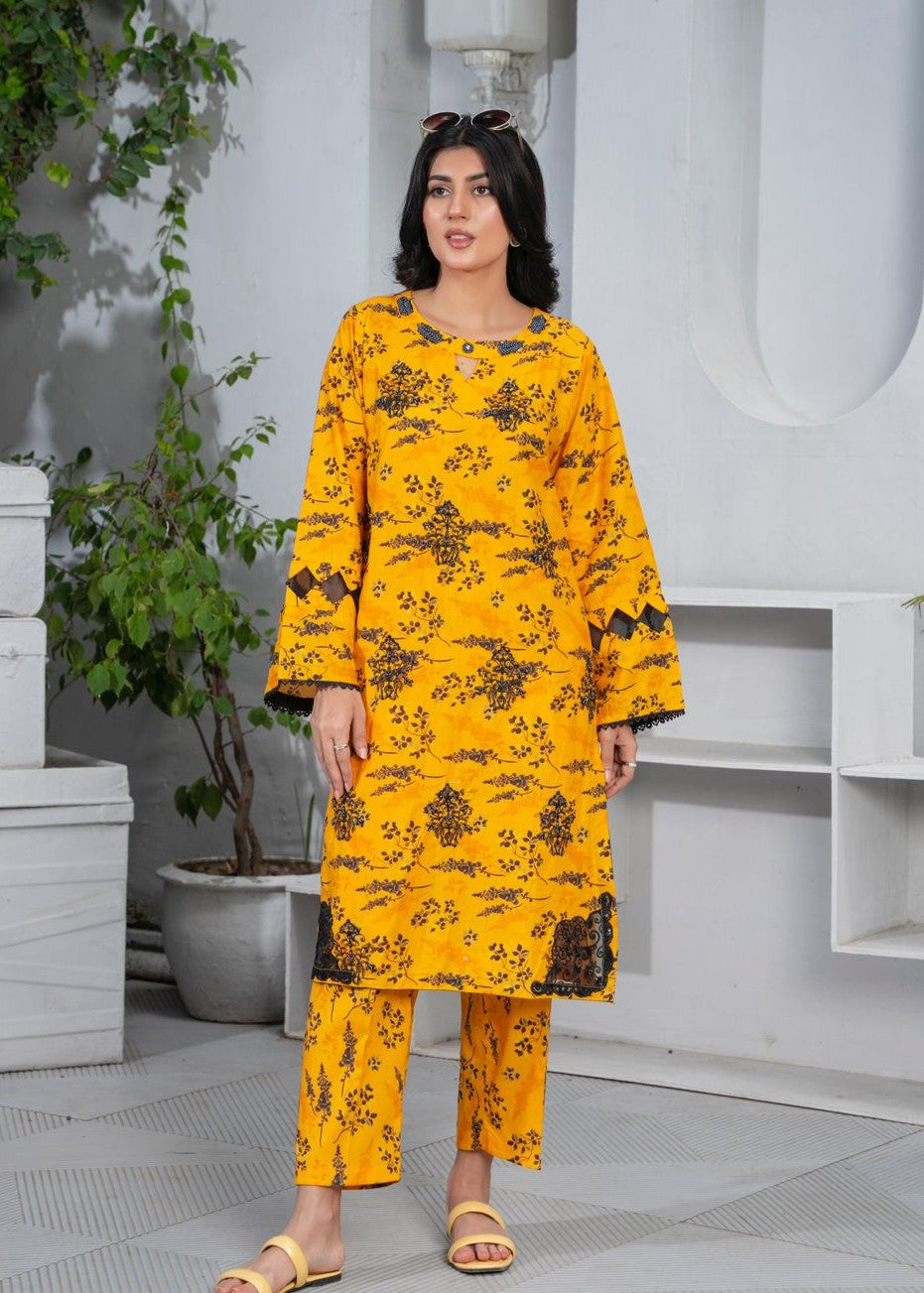 B.K Clothings NoorBnao Yellow 2 pice Women 2pcs