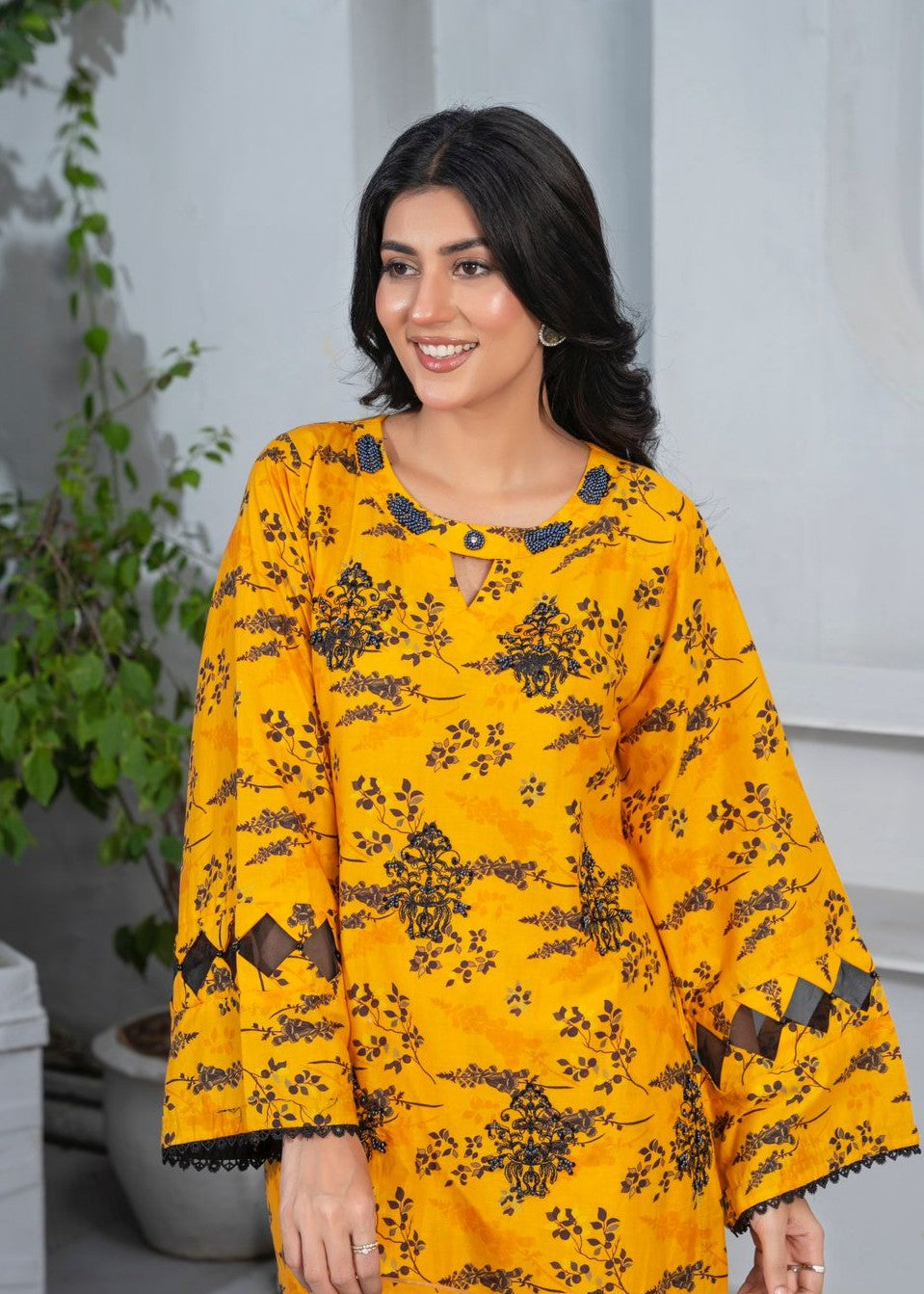 B.K Clothings NoorBnao Yellow 2 pice Women 2pcs