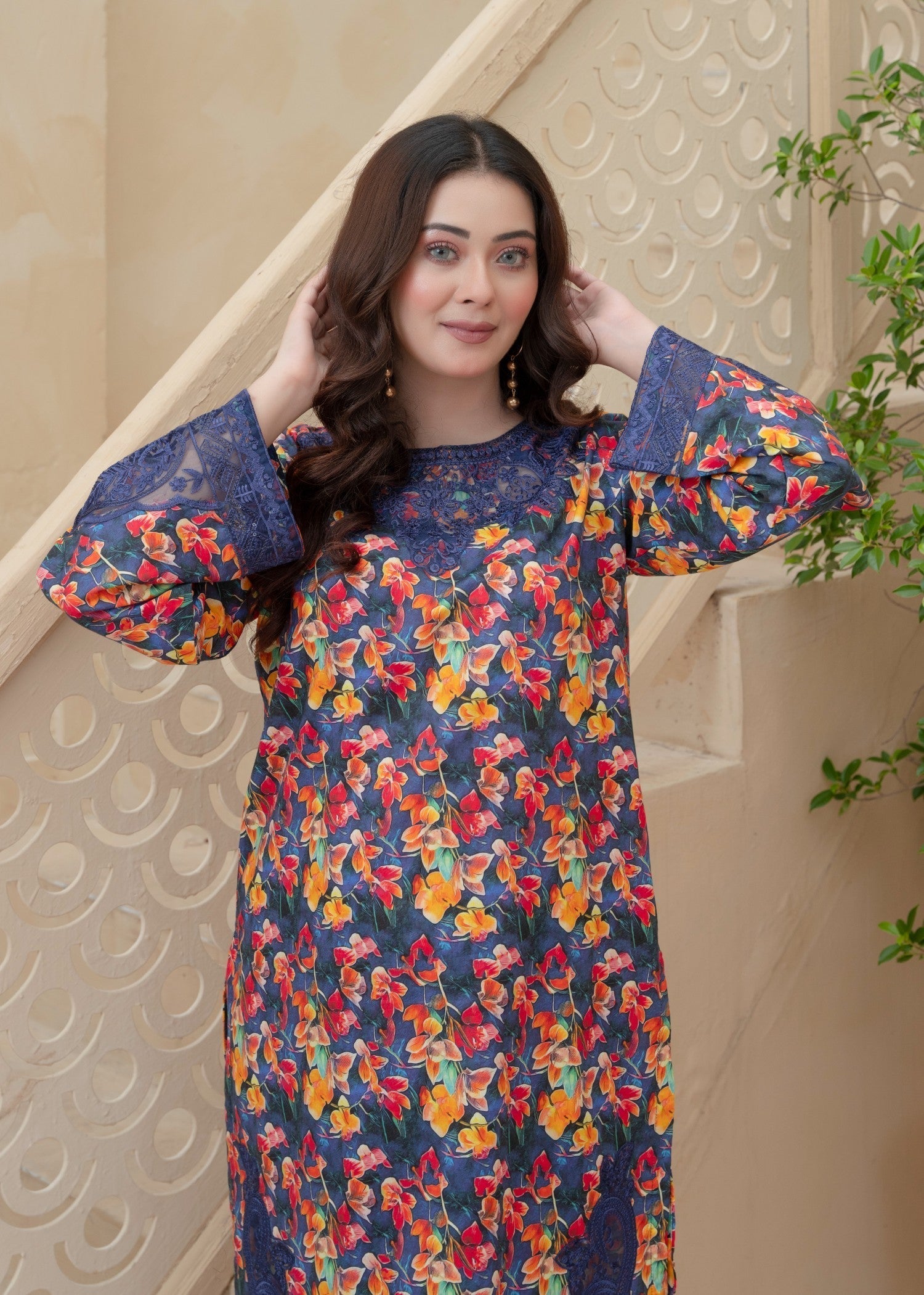 B.K Clothings Bin Zara Blue 2 Pice Women 2pcs