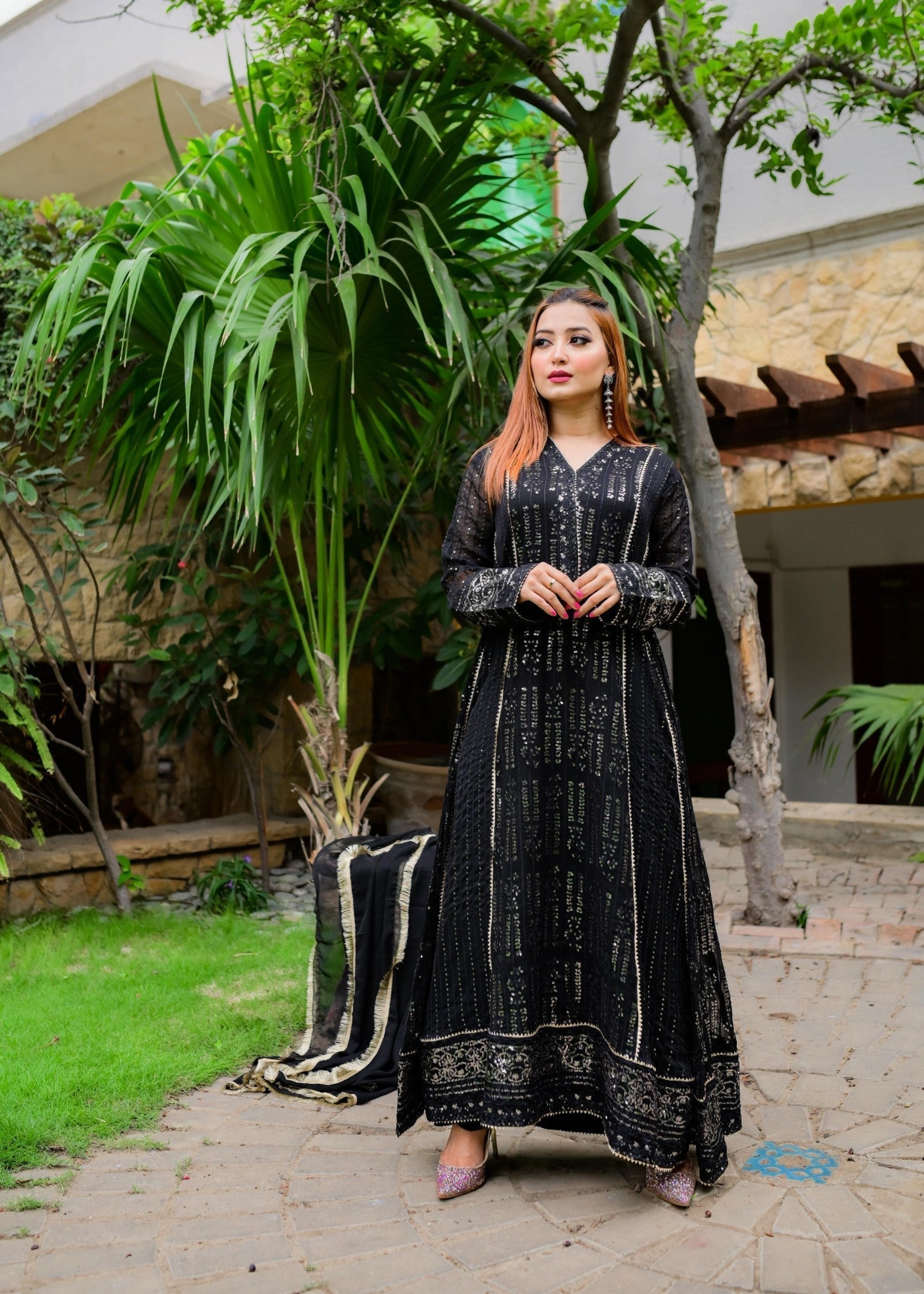 Mona Embroidery CEDAR BLACK Women 3pcs