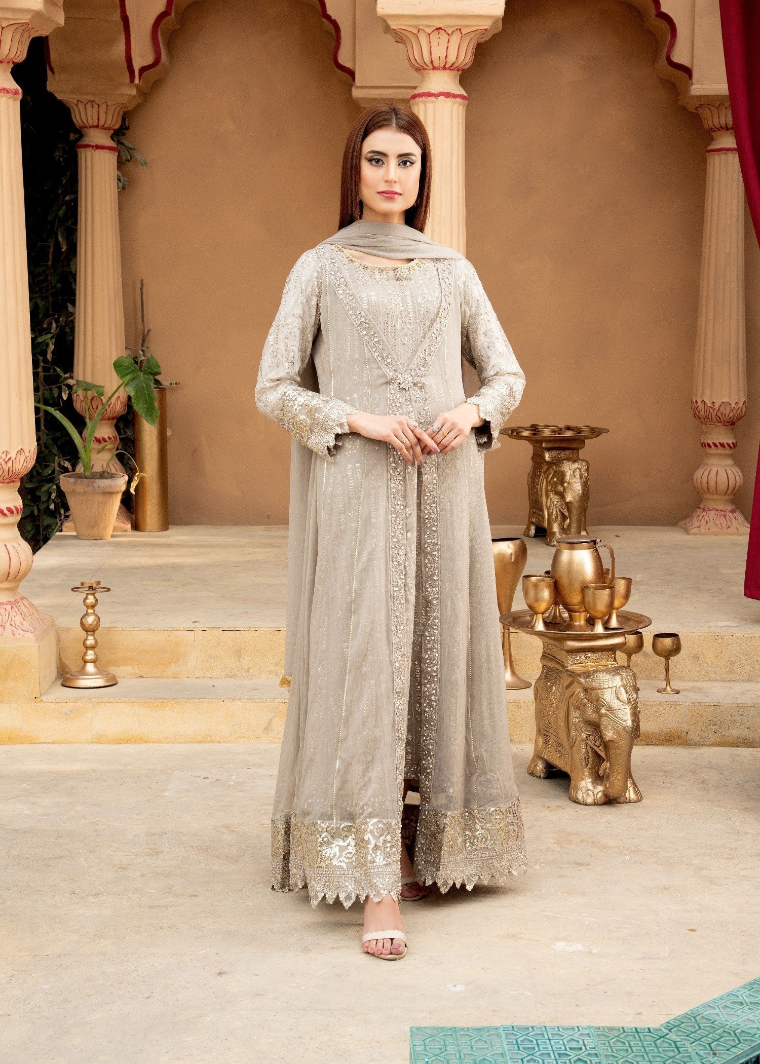 Mona Embroidery ENCHANTE LIGHT BEIGE Women 4pcs