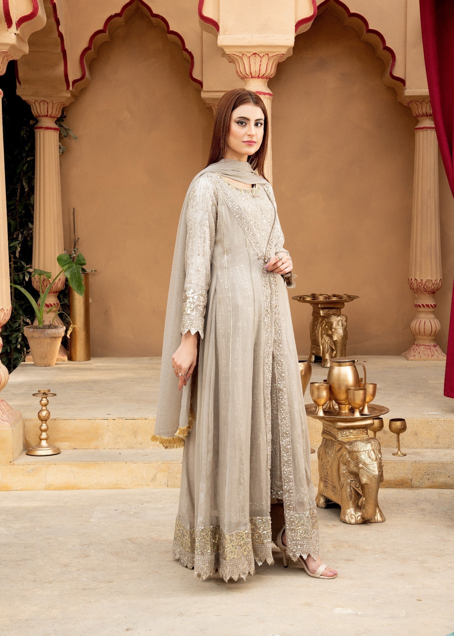 Mona Embroidery ENCHANTE LIGHT BEIGE Women 4pcs