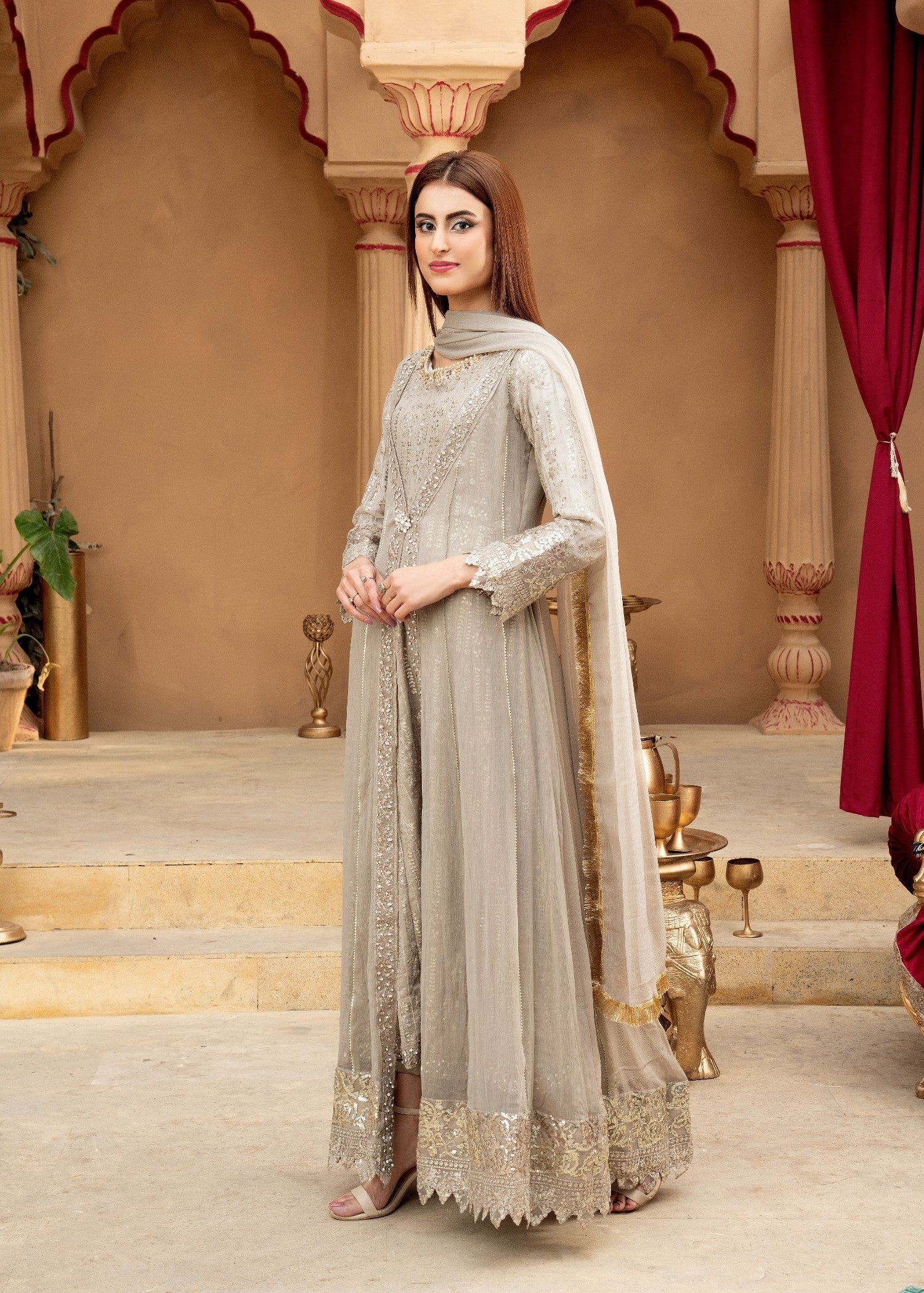 Mona Embroidery ENCHANTE LIGHT BEIGE Women 4pcs