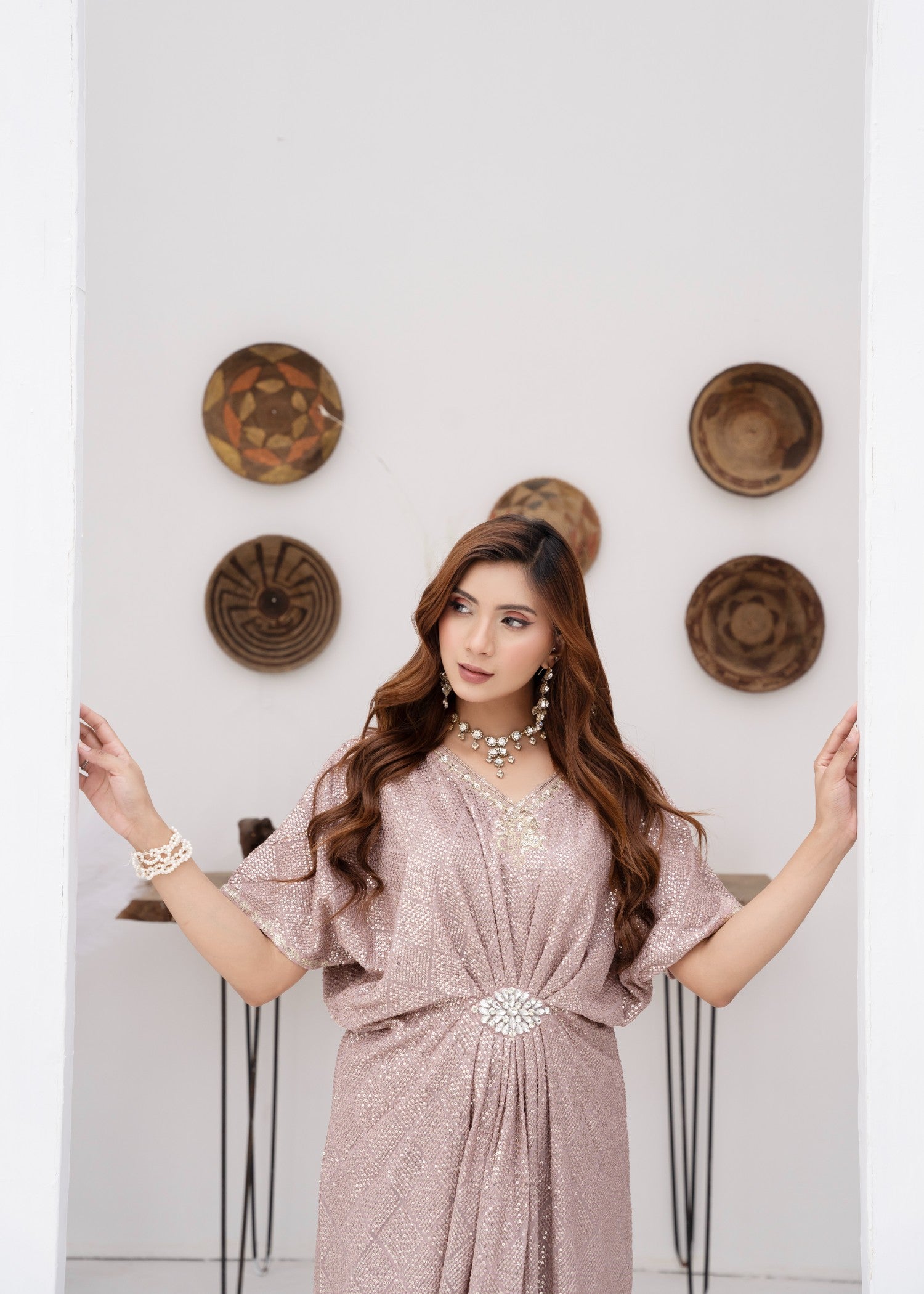 Mona Embroidery CELESTIAL CHARM LILAC Women 2pcs