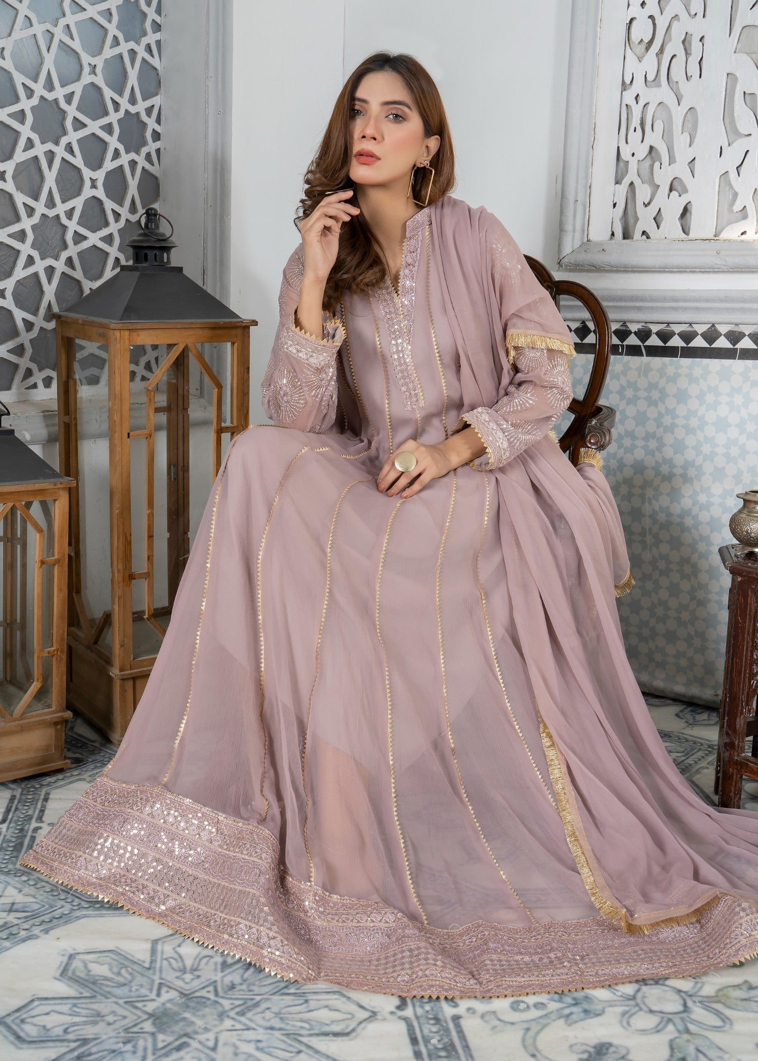 Mona Embroidery EMBELLISH AZURE LILAC Women 3pcs