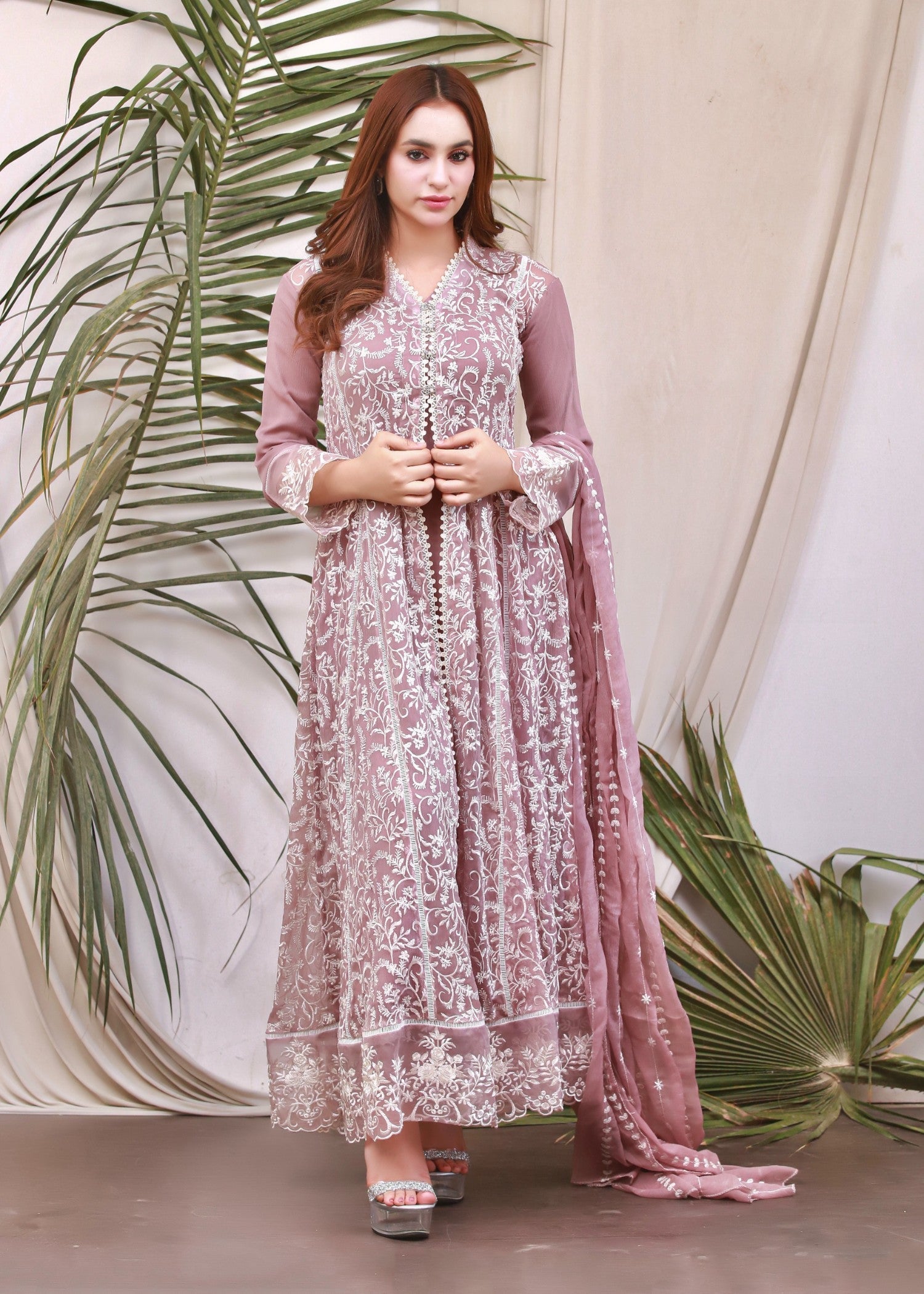 Mona Embroidery ELEGANCE LILAC Women 4pcs