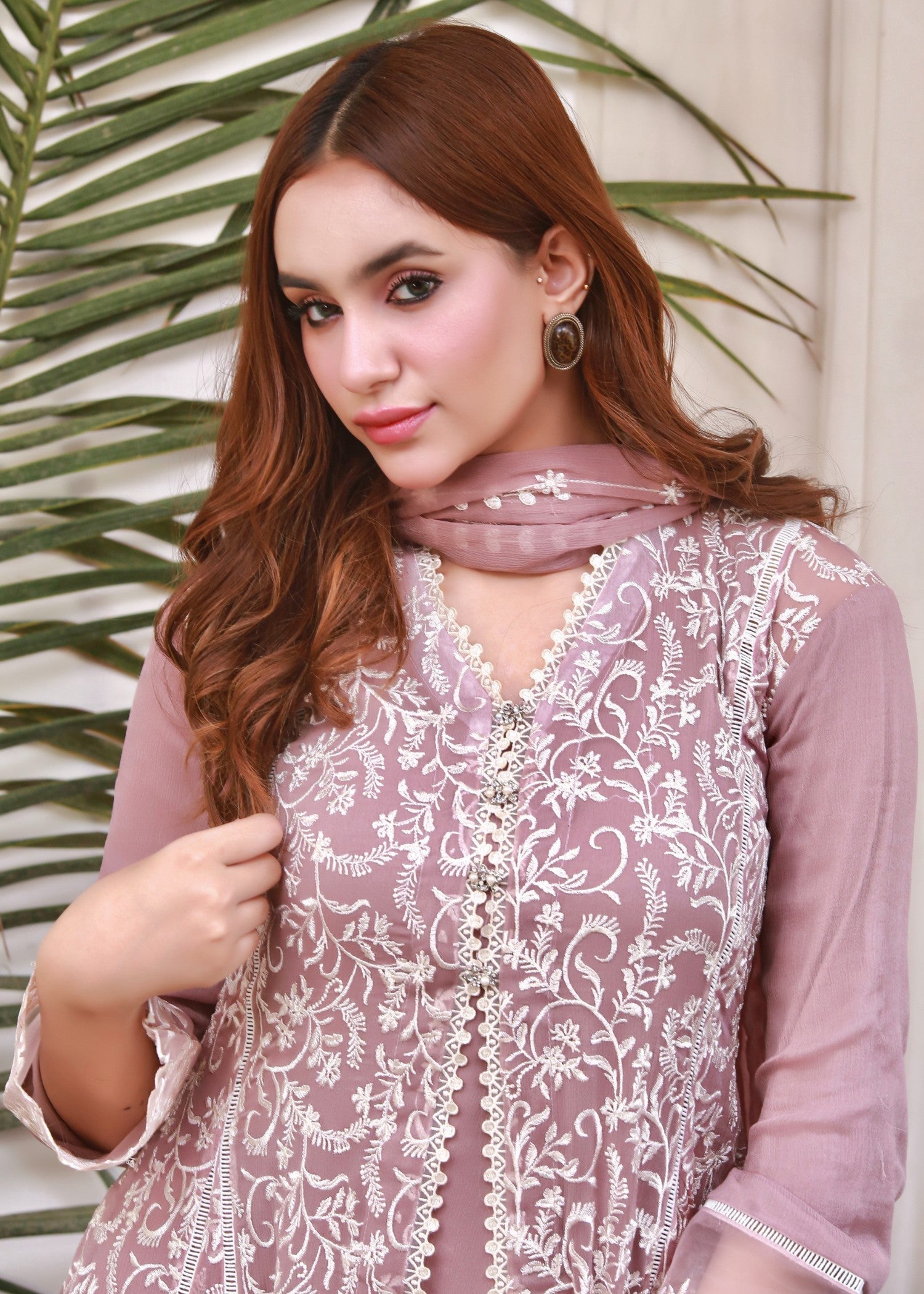 Mona Embroidery ELEGANCE LILAC Women 4pcs