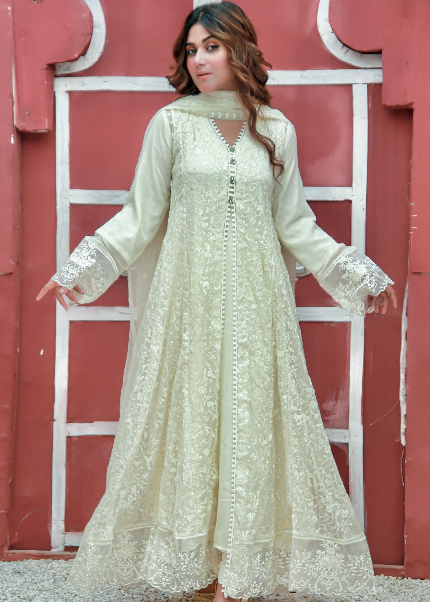 Mona Embroidery ELEGANCE OFF WHITE Women 4pcs