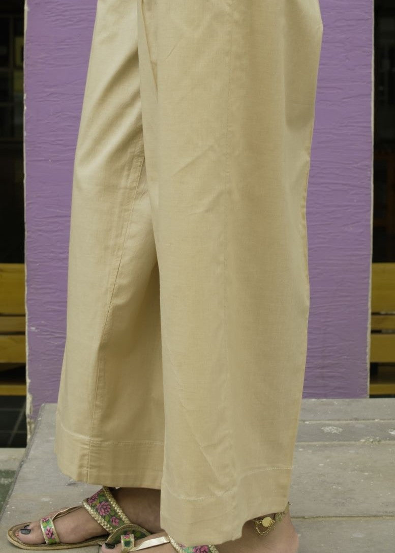 DECK UP Plain Cambric Trousers Khaaki Women 1pcs