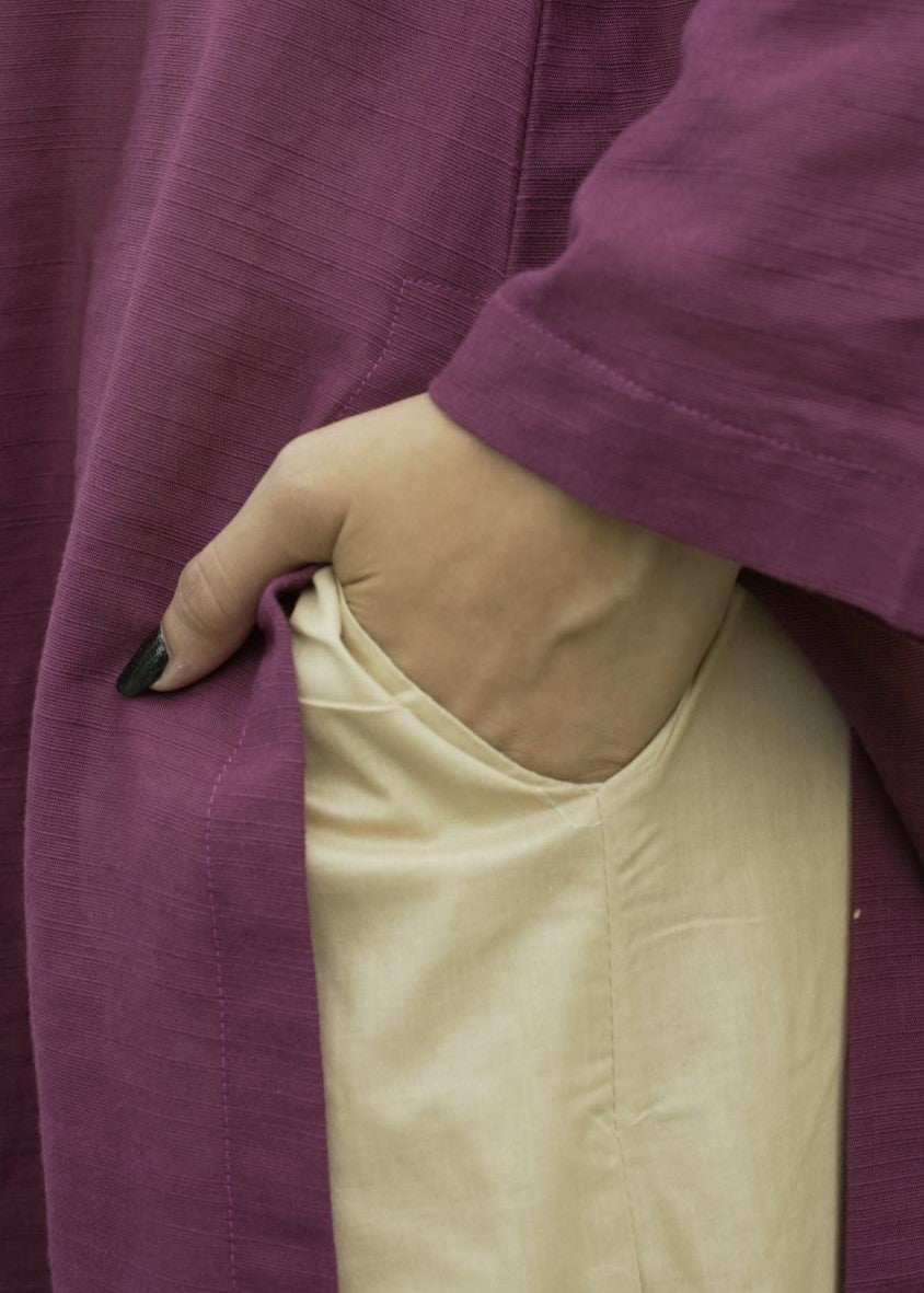 DECK UP Plain Cambric Trousers Khaaki Women 1pcs