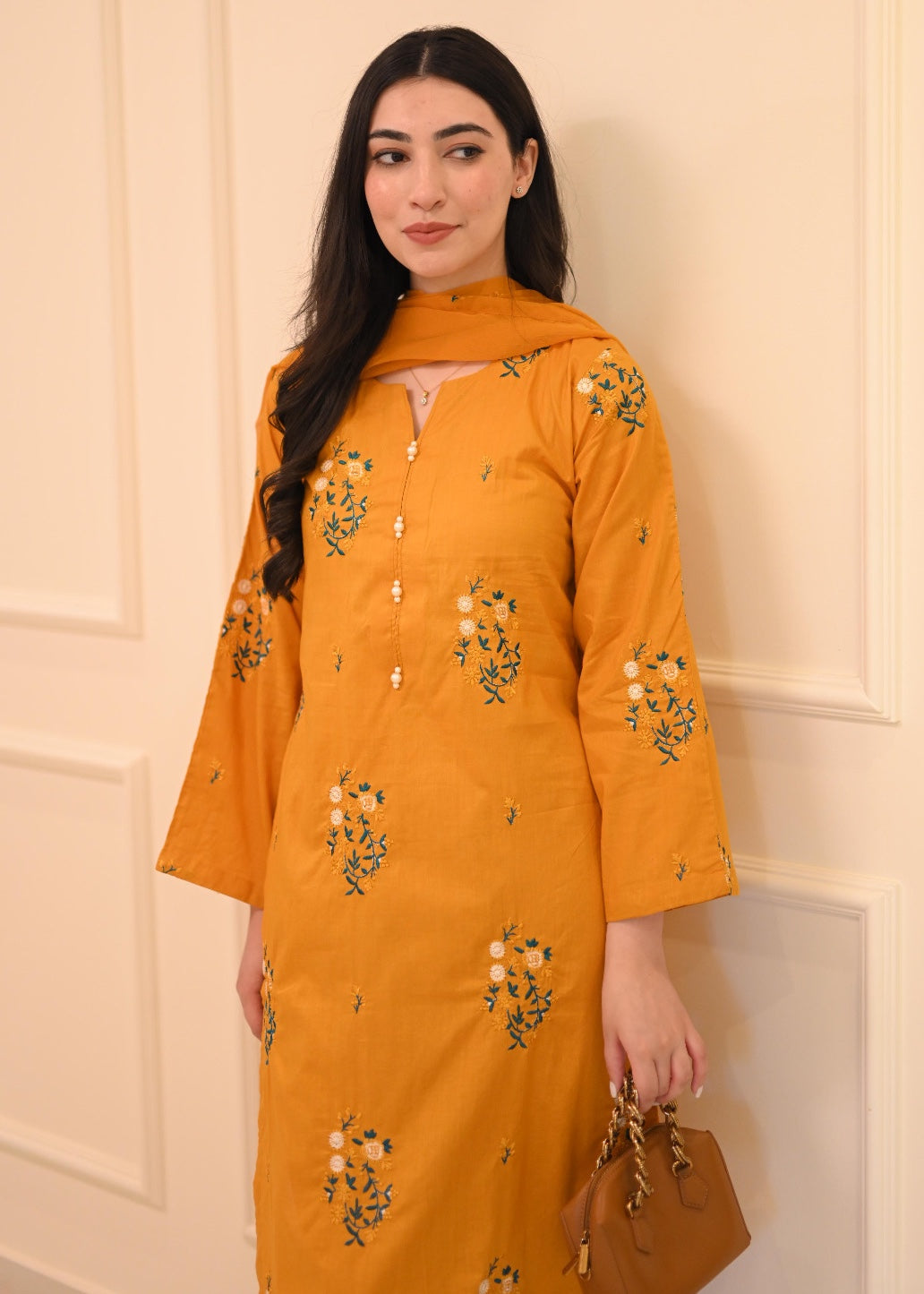 Ayesha B mustard hill sultan Women 3pcs