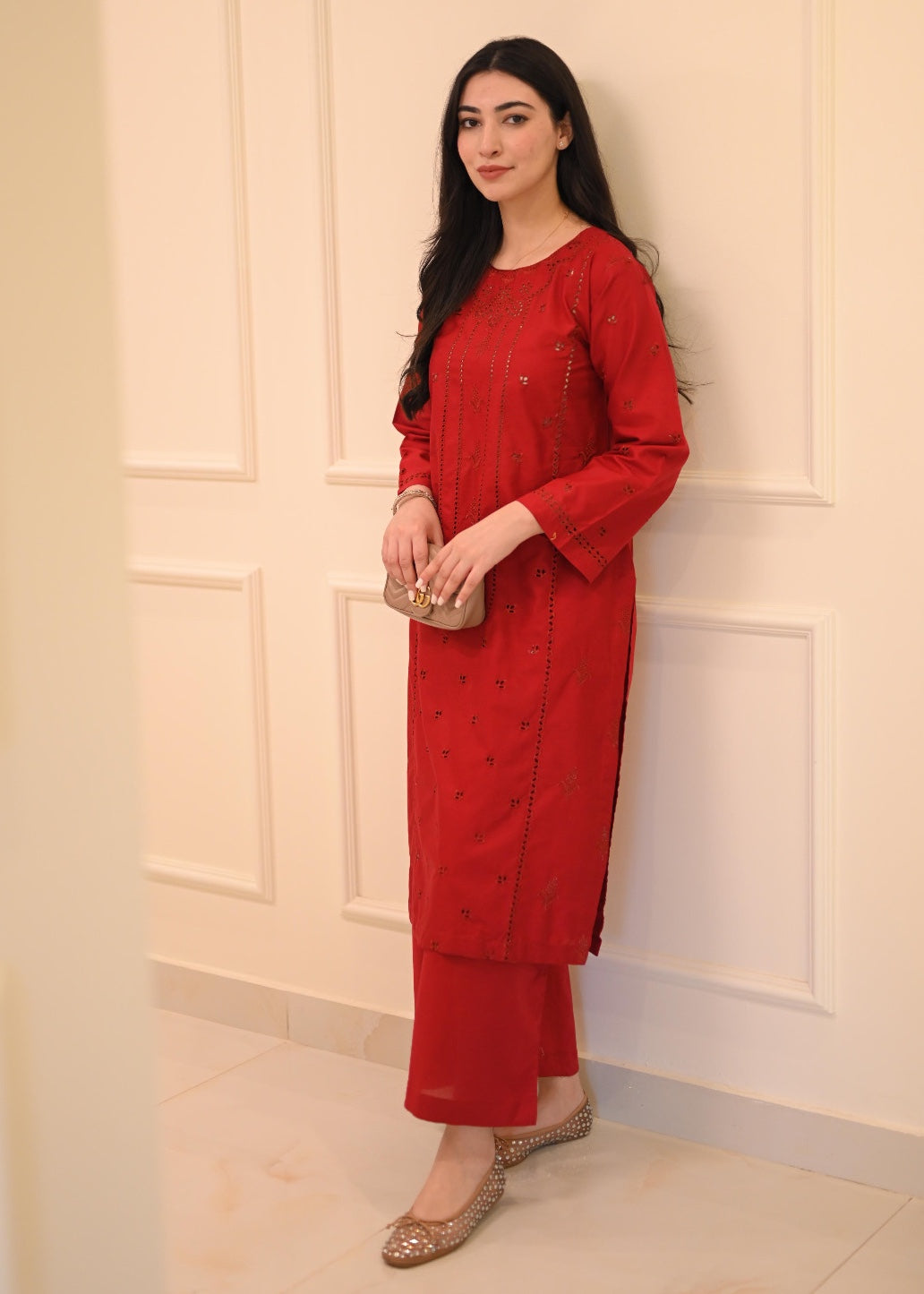 Ayesha B meroon garnet Women 2pcs