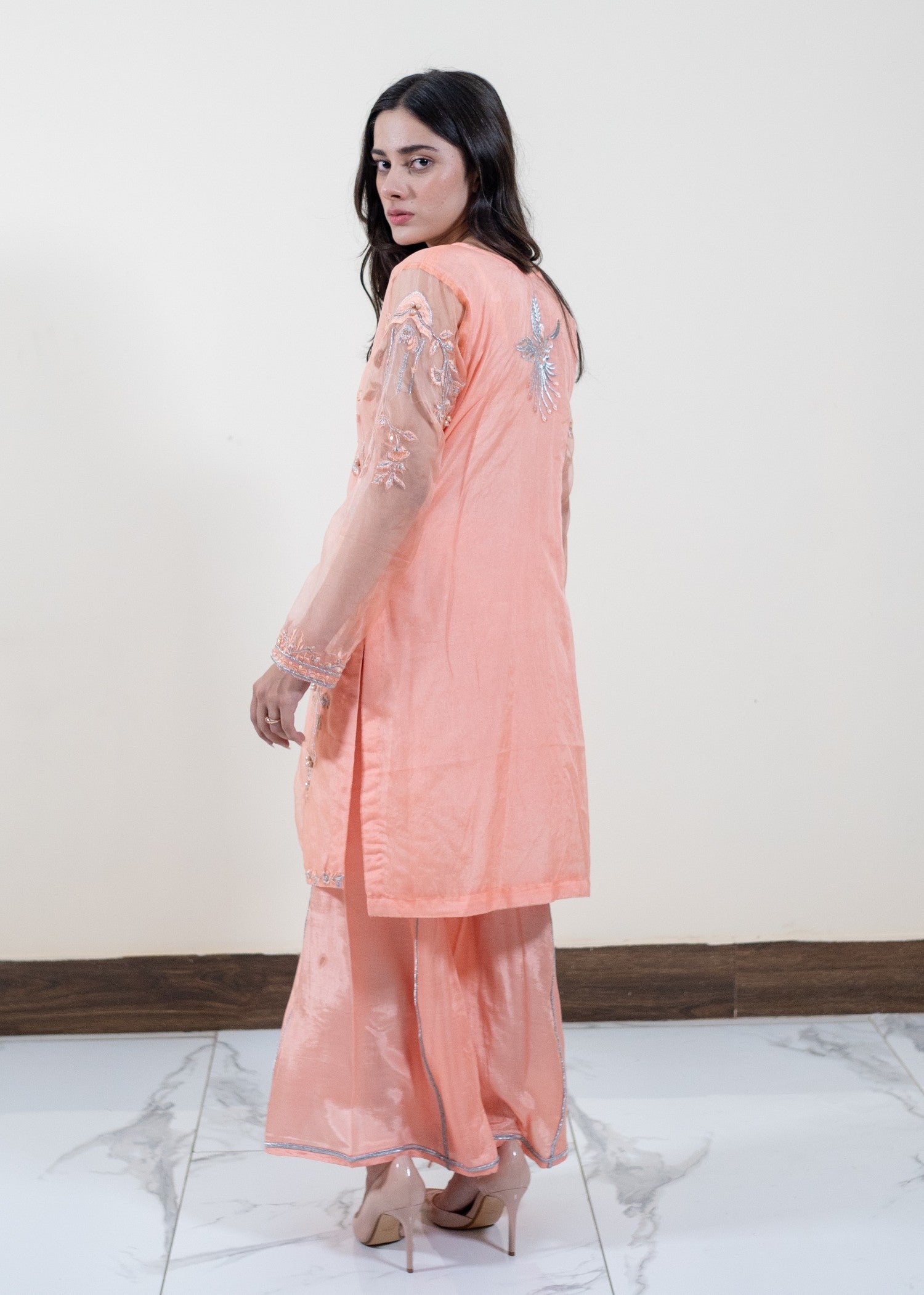 Mahrukh Gul Couture & Rakhtaa De Luxe Peach/014 Women 3pcs
