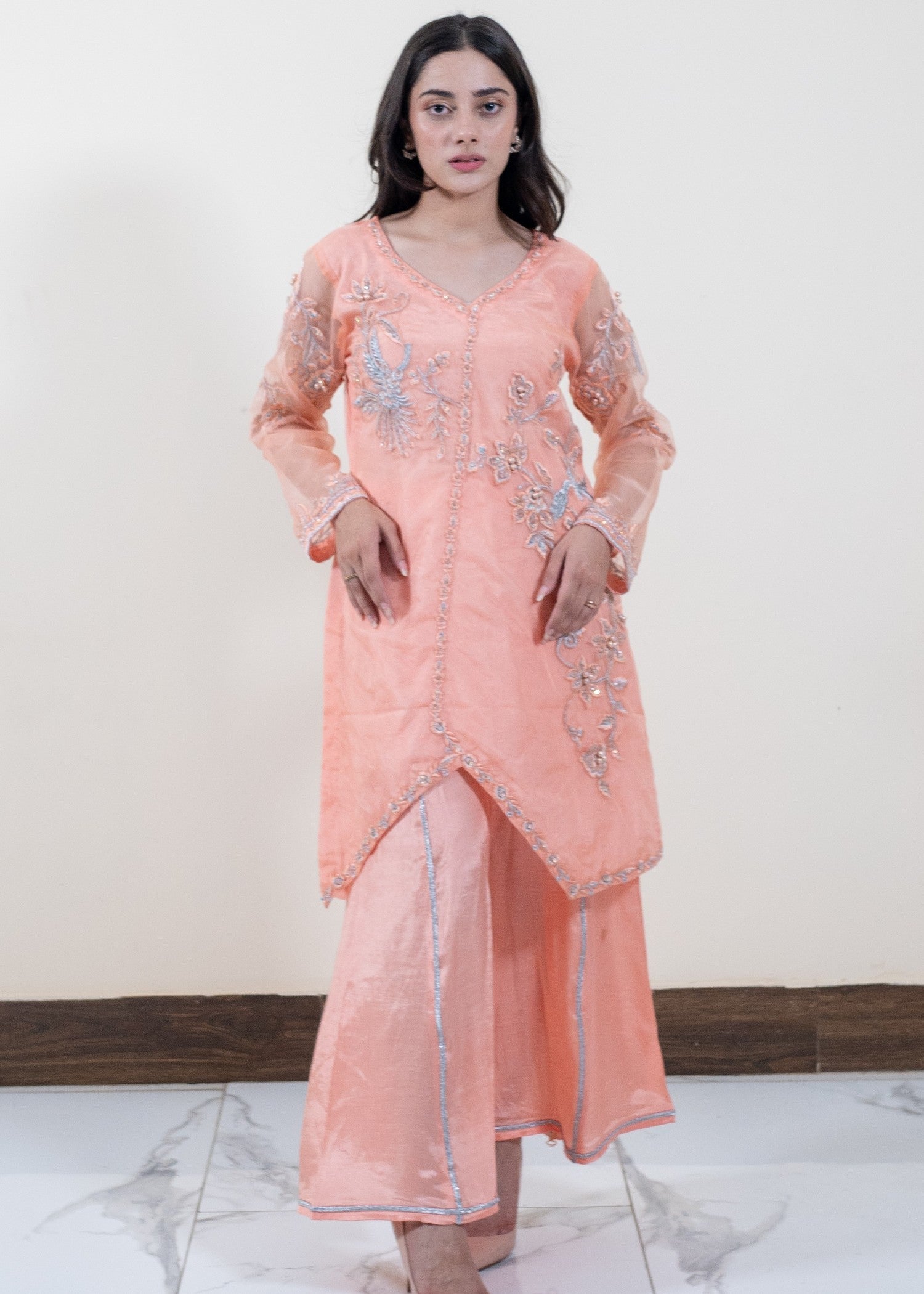 Mahrukh Gul Couture & Rakhtaa De Luxe Peach/014 Women 3pcs