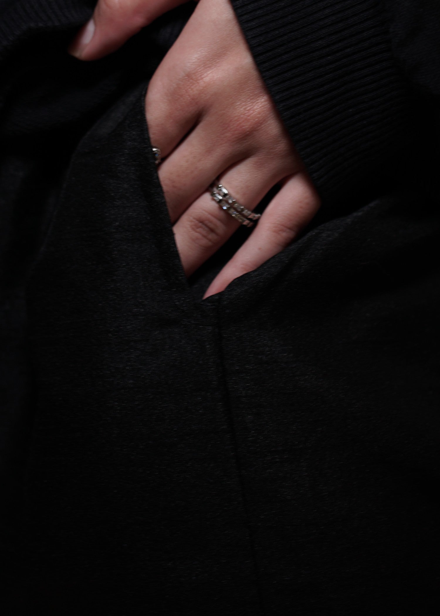 DECK UP Raw Silk Trousers Black Women 1pcs