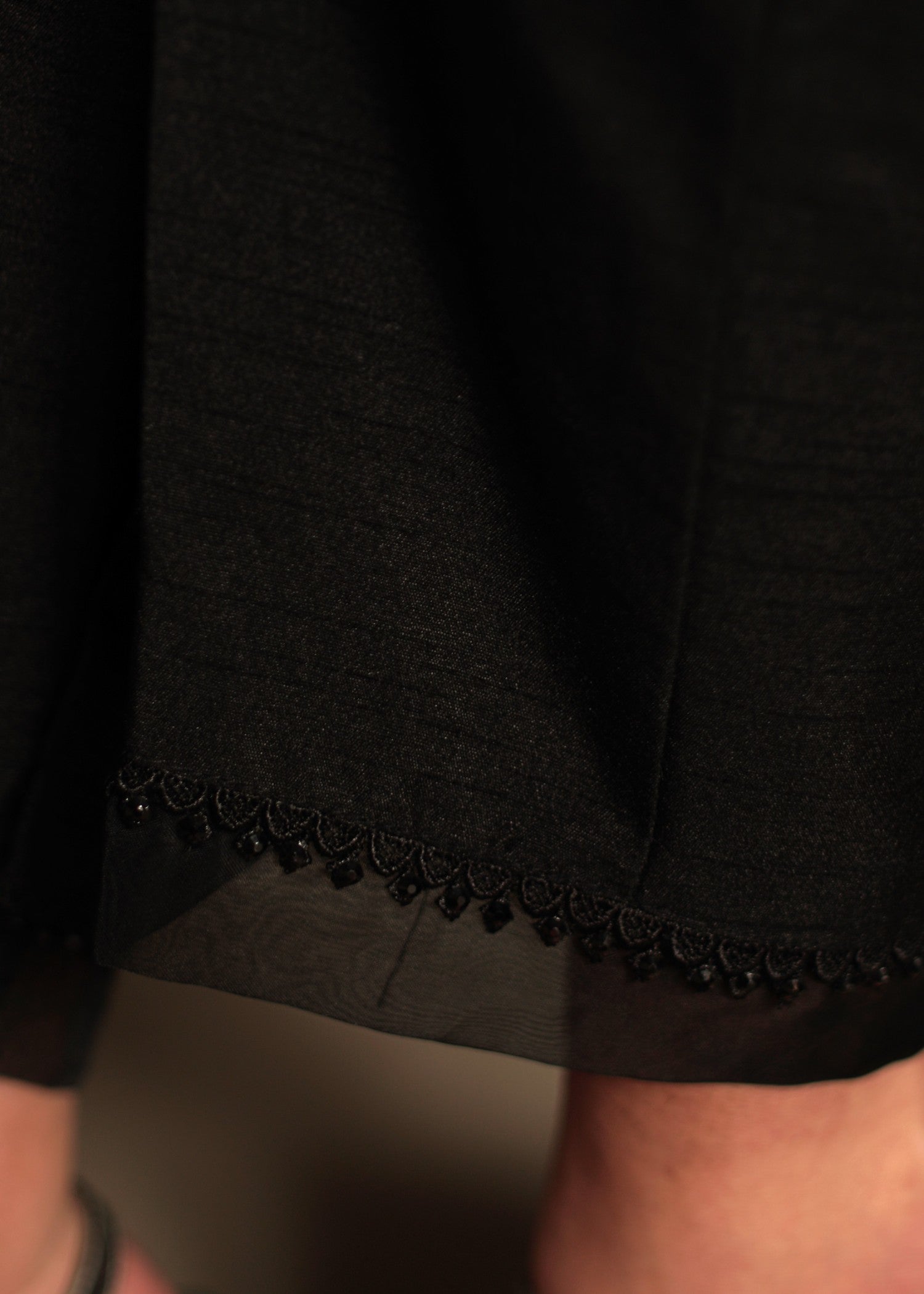 DECK UP Raw Silk Trousers Black Women 1pcs