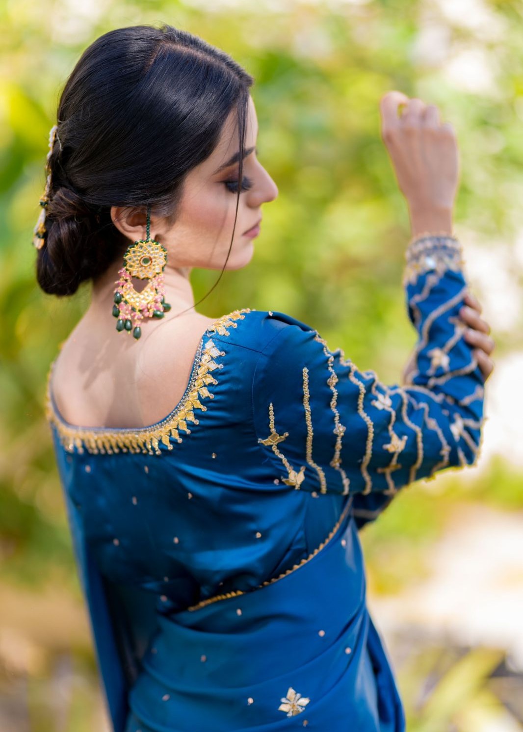 Amna Ismail GOTTA WORK SILK SAREE Women 3pcs