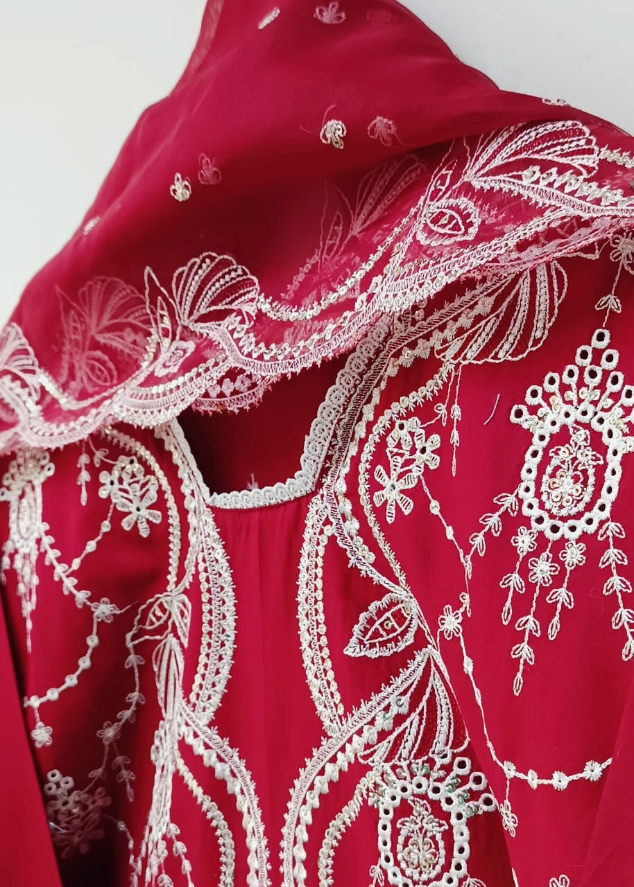 Lubana Store Nosha Maroon Women 3pcs