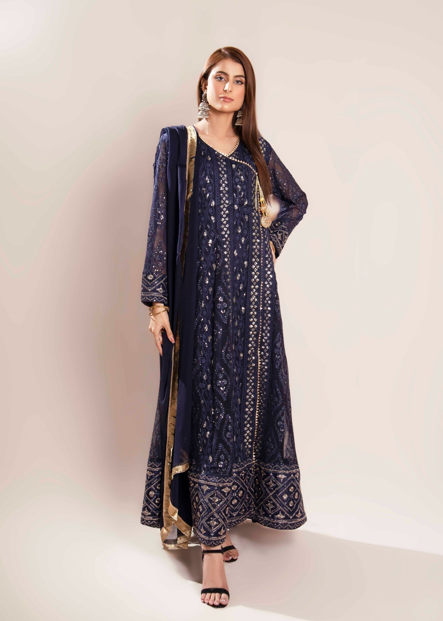 Mona Embroidery MELANIE NAVY BLUE Women 3pcs