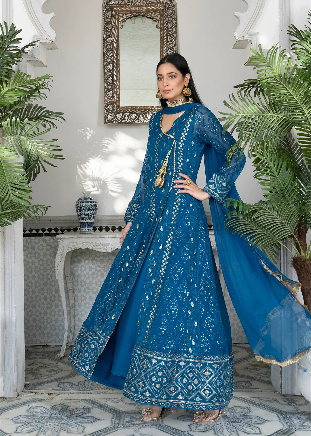 Mona Embroidery MELANIE ZINC BLUE Women 3pcs