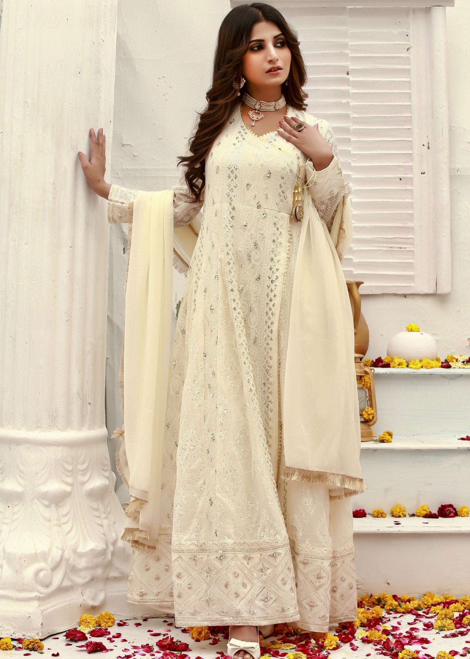 Mona Embroidery MELANIE OFF WHITE Women 3pcs