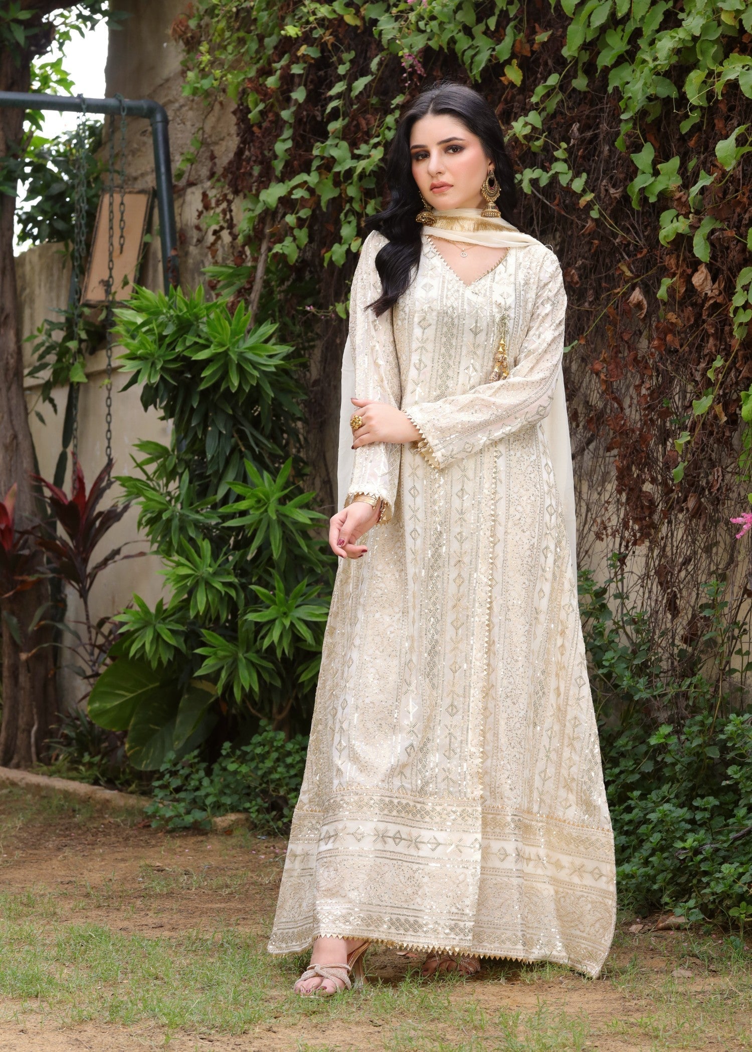 Mona Embroidery DIVINE OFF WHITE Women 3pcs