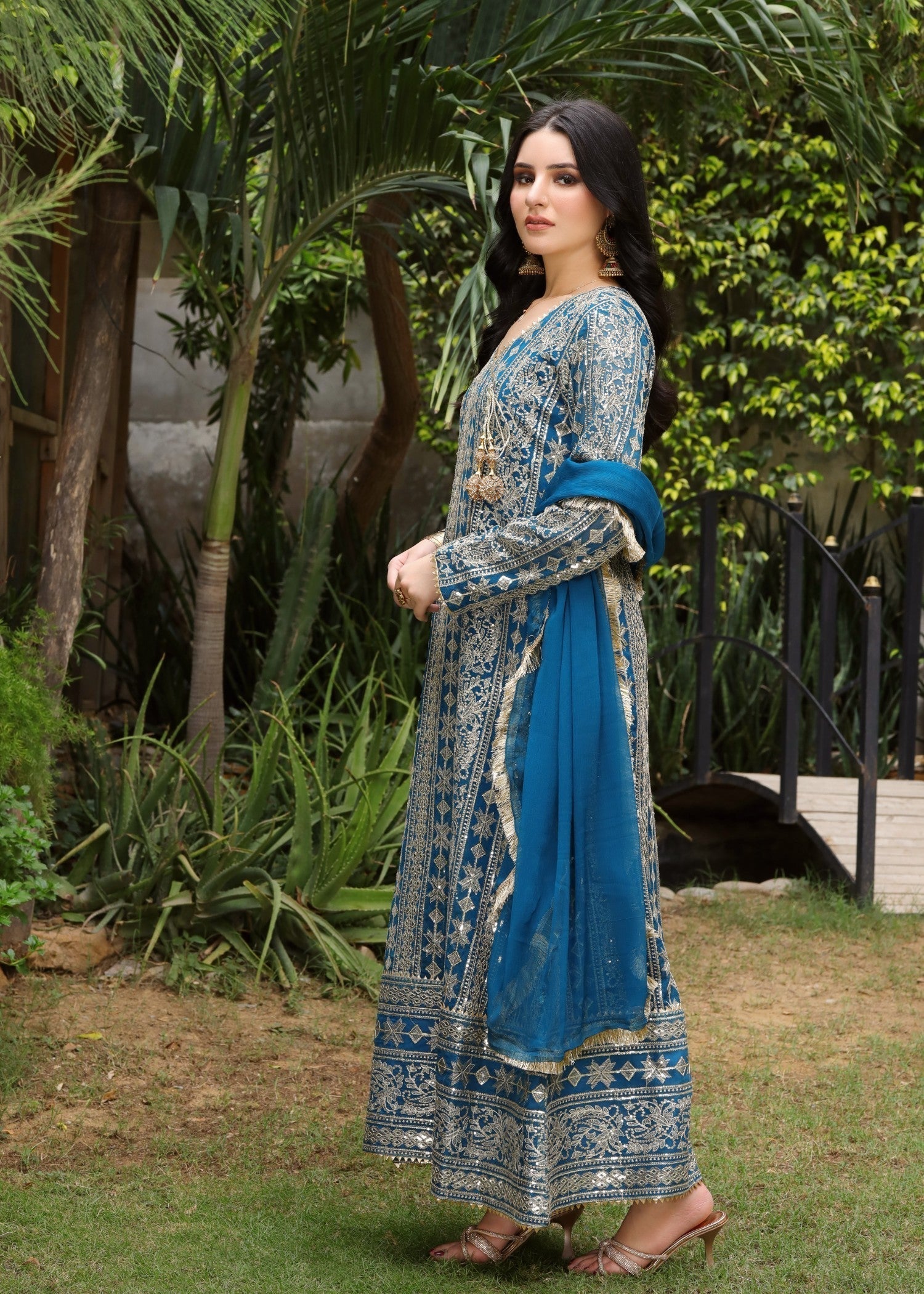 Mona Embroidery DIVINE ZINC BLUE Women 3pcs