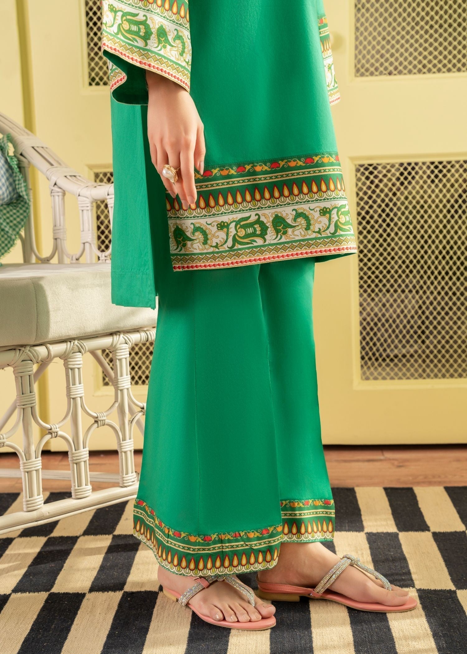 Meem Designs GREEN PRINTED Women 2pcs