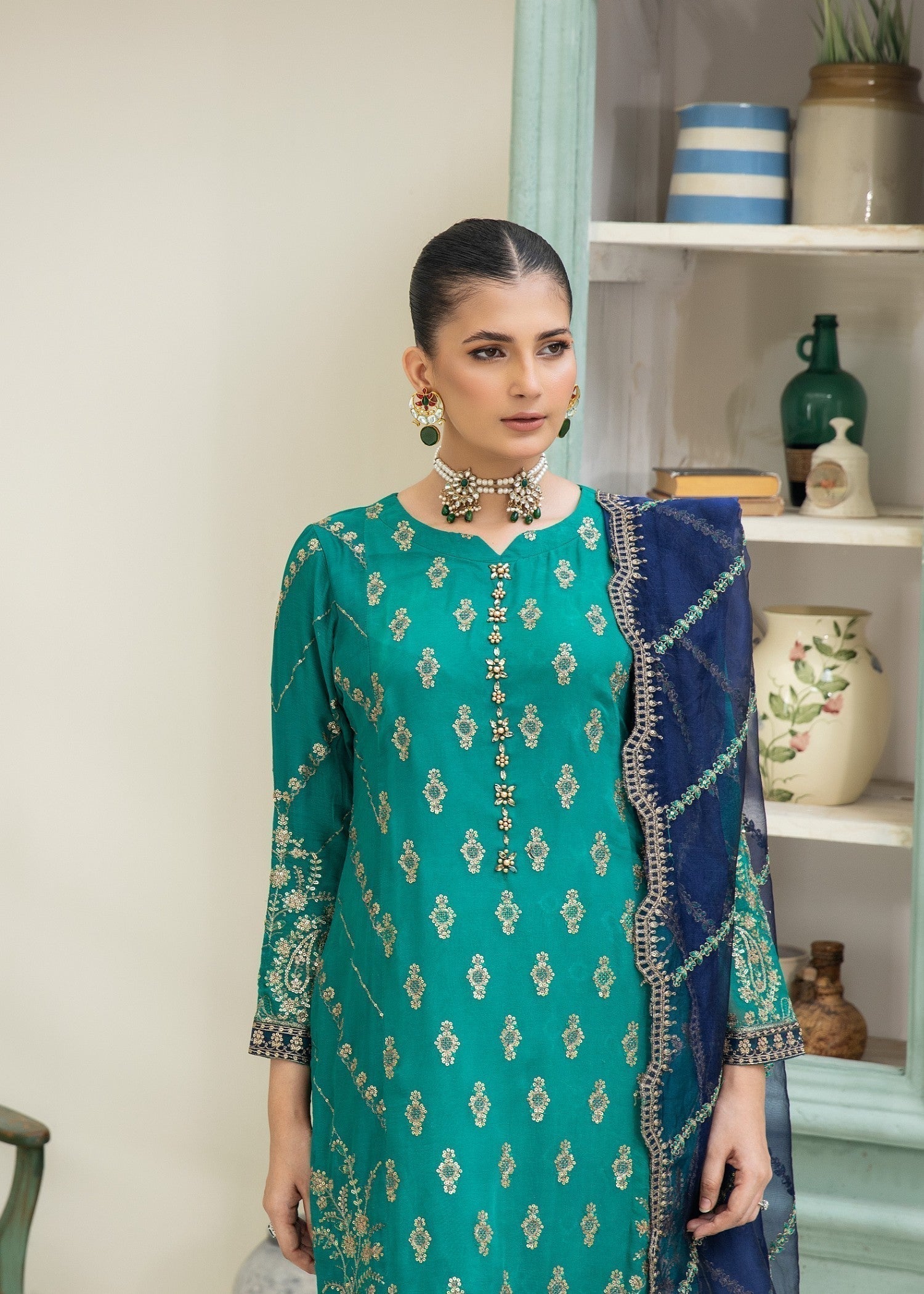 Pehnawa By Bin Akram’s Oceanic Aura Chiffon Women 3pcs