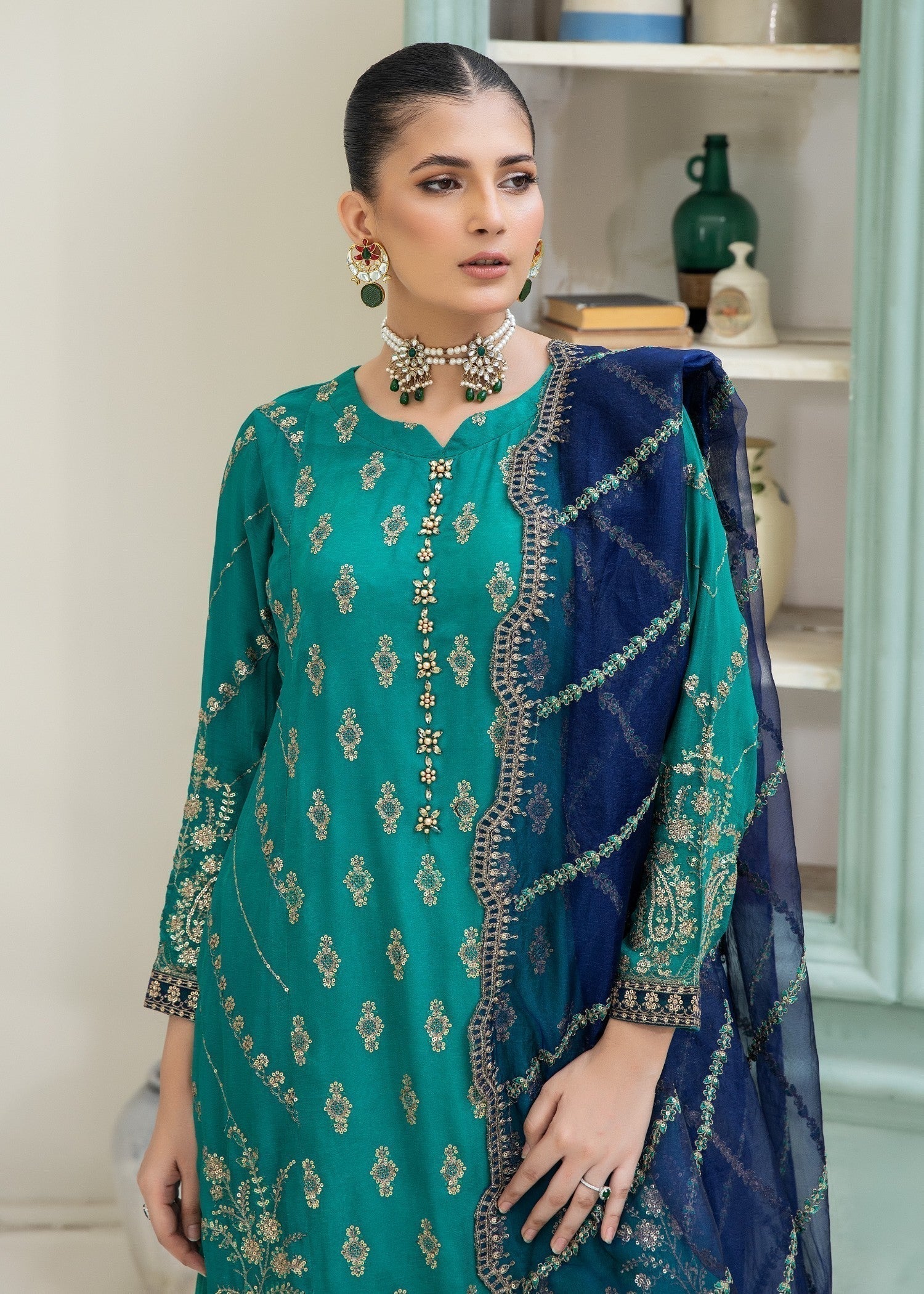 Pehnawa By Bin Akram’s Oceanic Aura Chiffon Women 3pcs